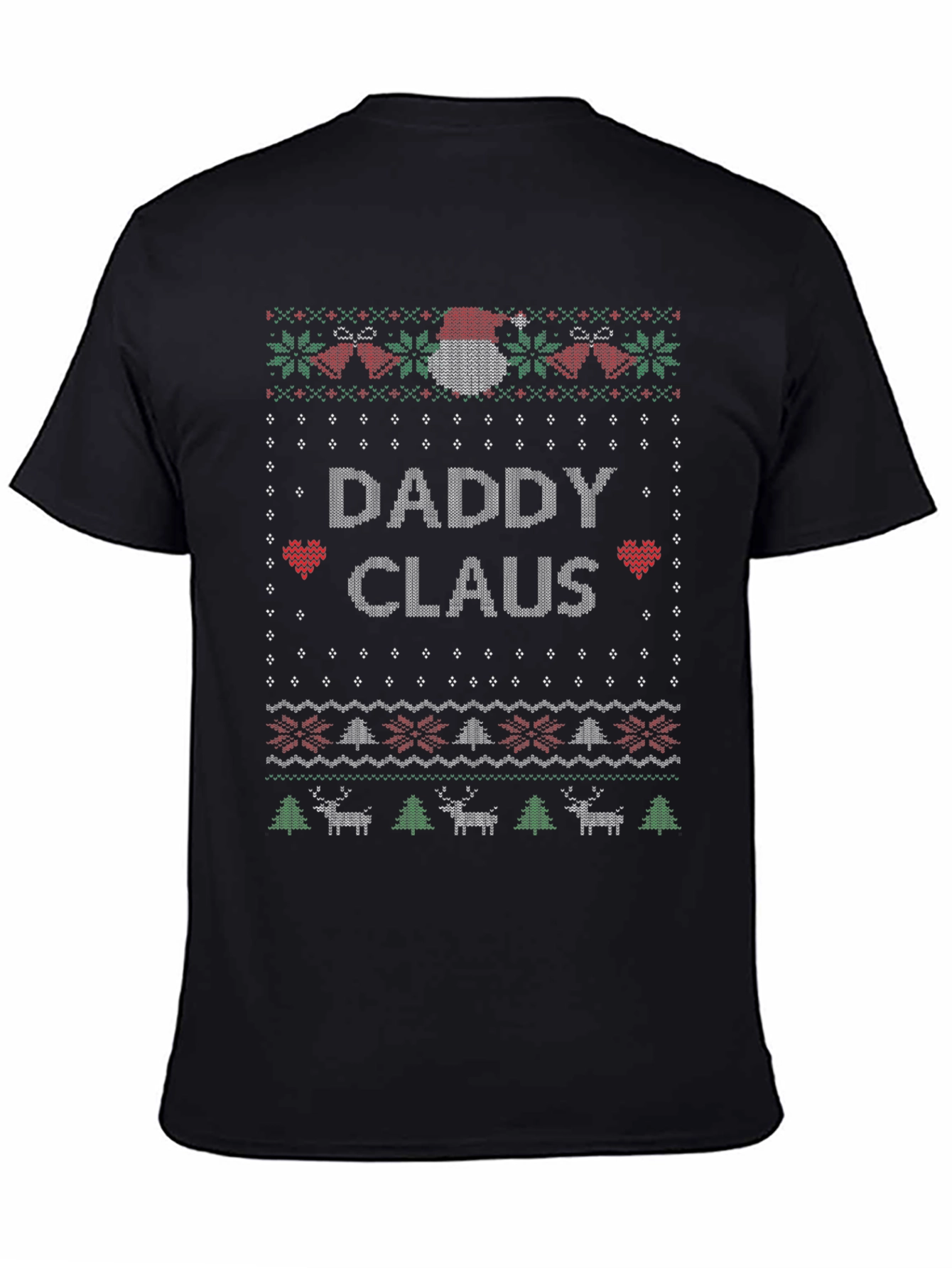 Daddy Claus Christmas Sweater Knit Style T-Shirt