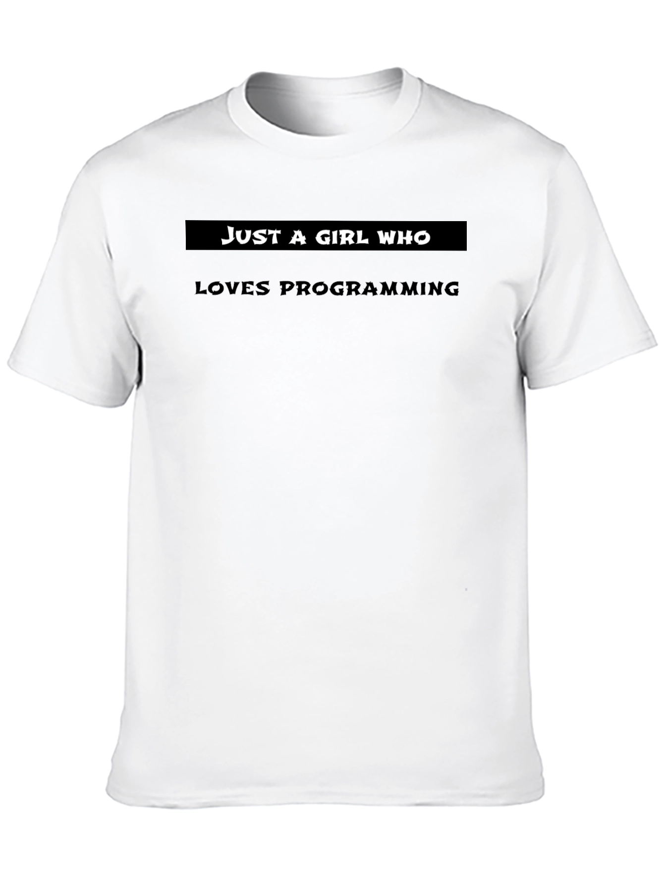 Just a Girl Who Loves Programming Black T-Shirt