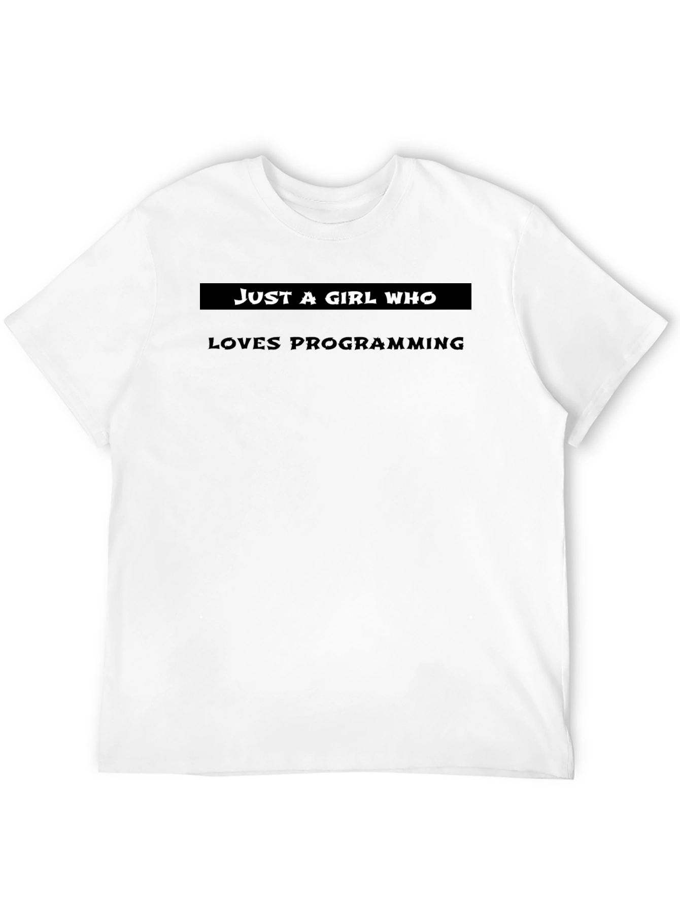 Just a Girl Who Loves Programming Black T-Shirt