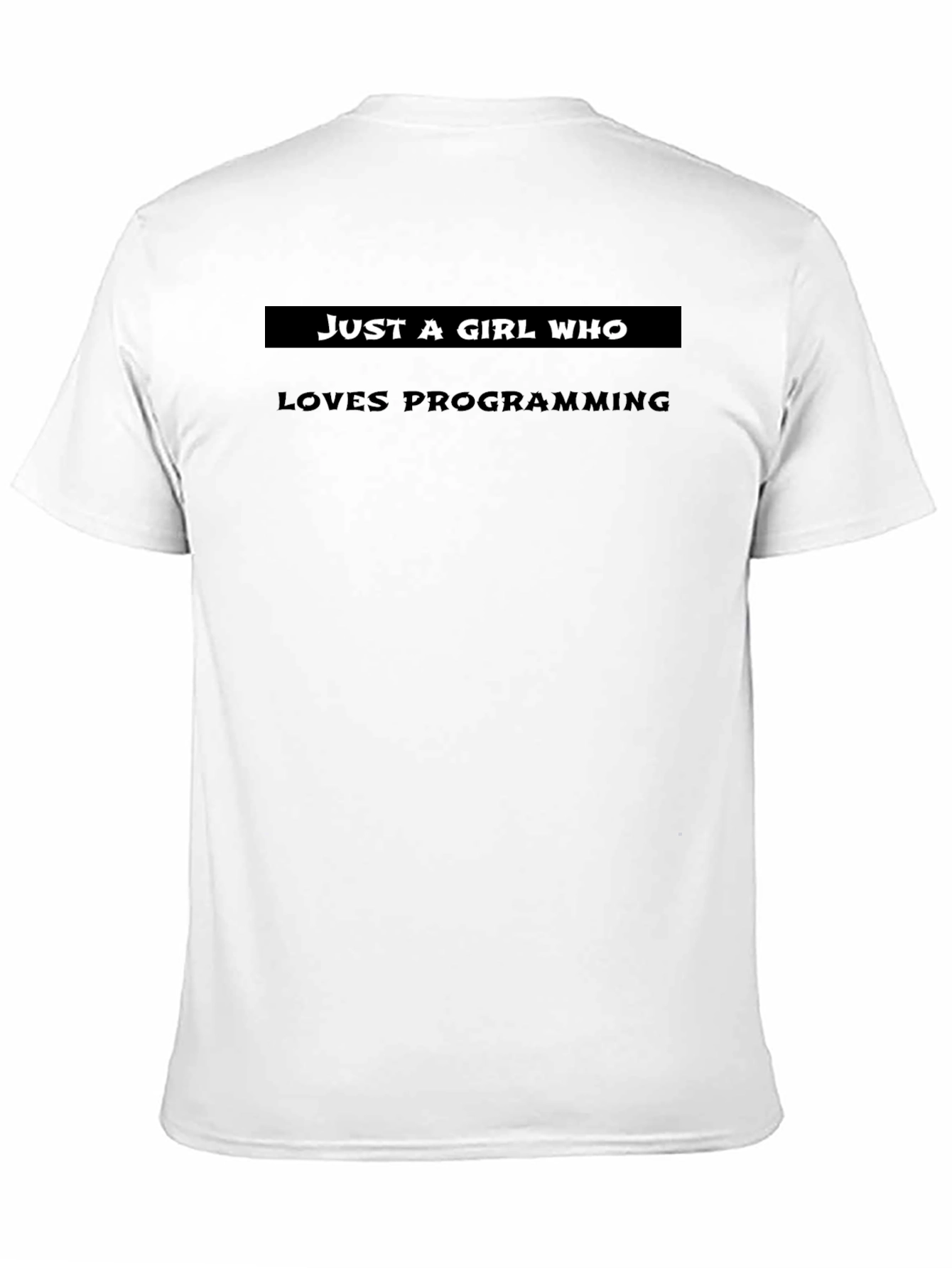 Just a Girl Who Loves Programming Black T-Shirt