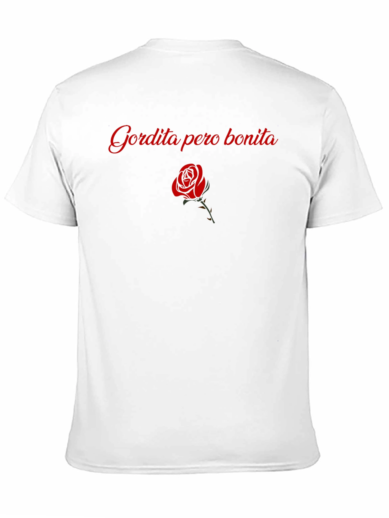 Gordita Pero Bonita T-Shirt with Rose