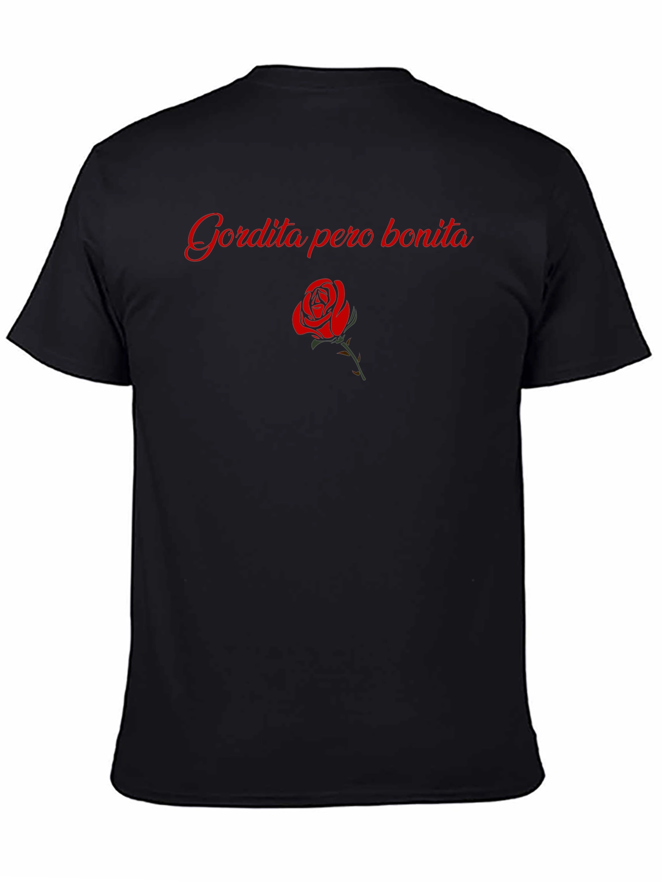 Gordita Pero Bonita T-Shirt with Rose