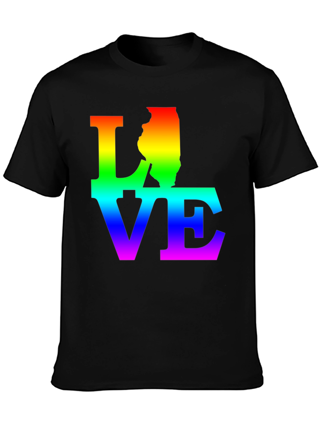 Rainbow LOVE Illinois T-Shirt