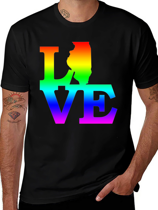 Rainbow LOVE Illinois T-Shirt