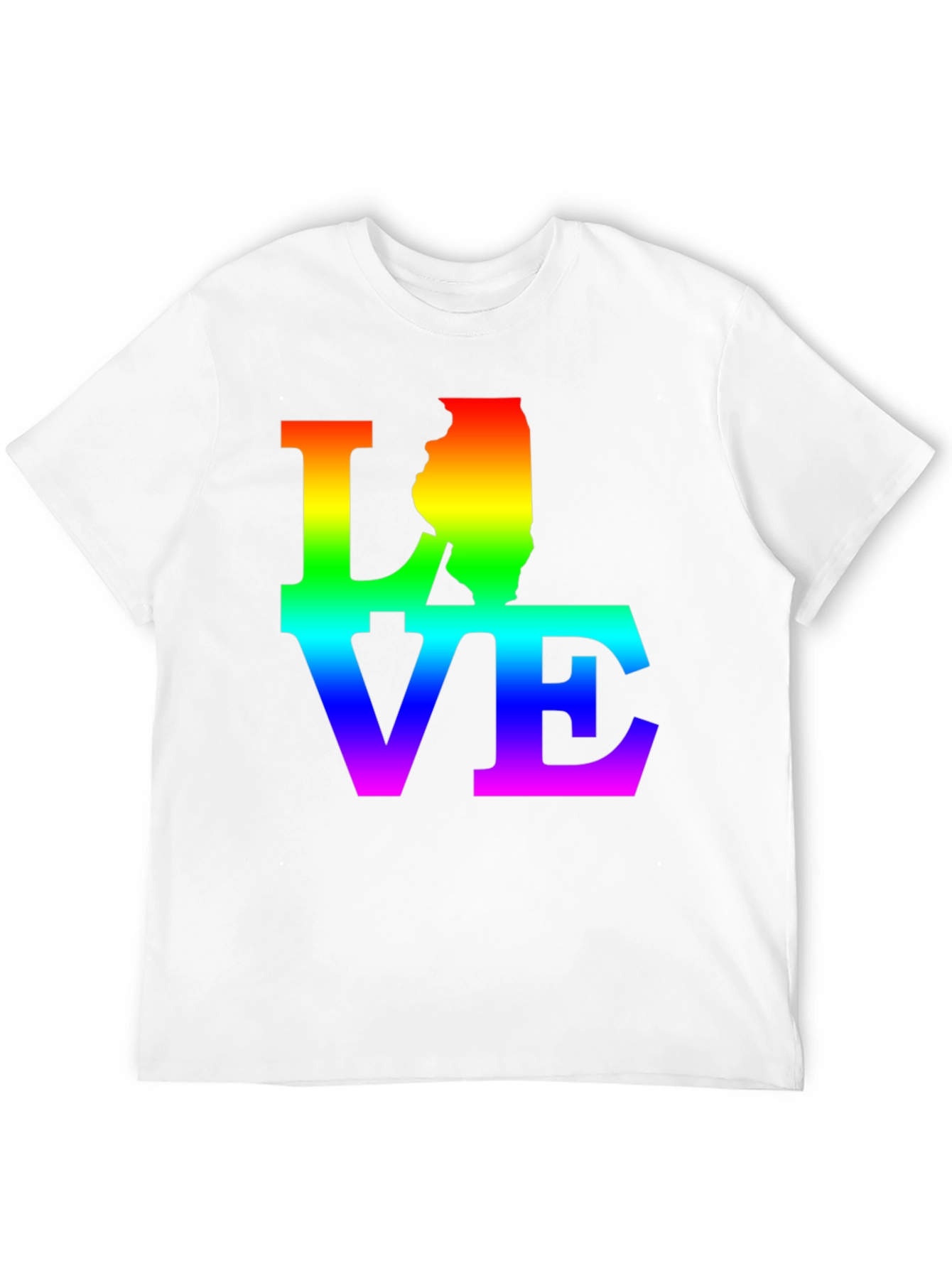 Rainbow LOVE Illinois T-Shirt