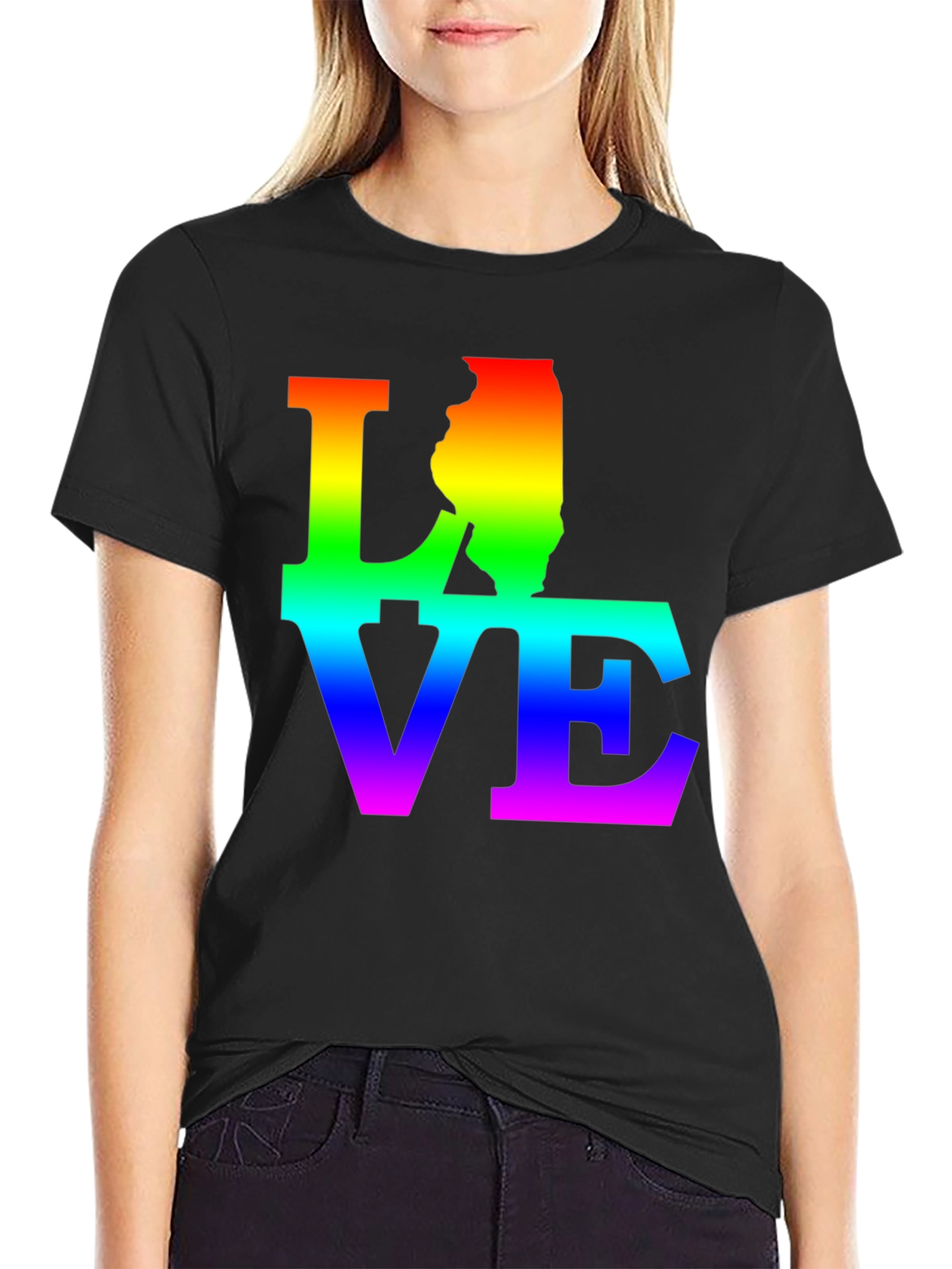 Rainbow LOVE Illinois T-Shirt