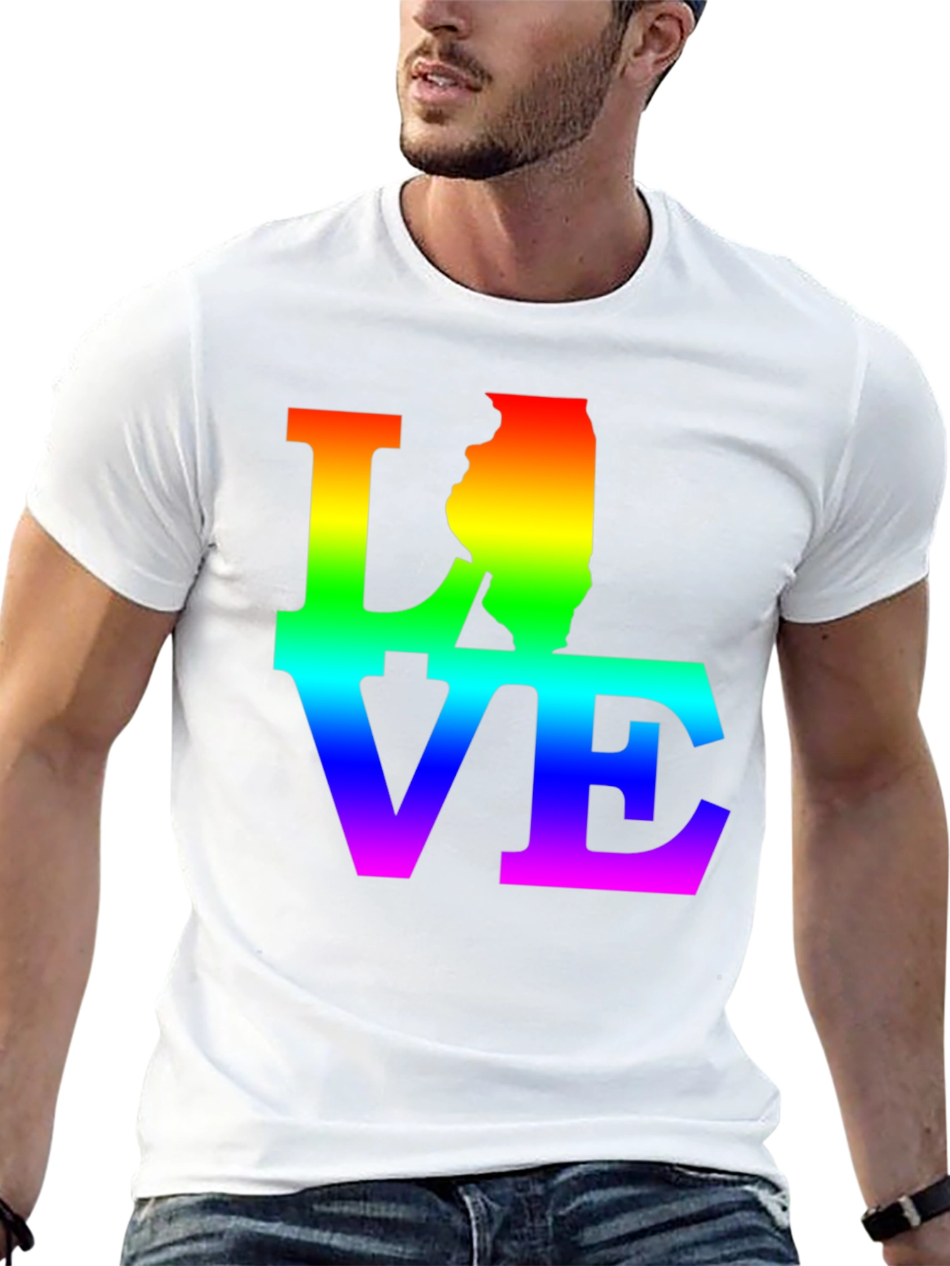 Rainbow LOVE Illinois T-Shirt