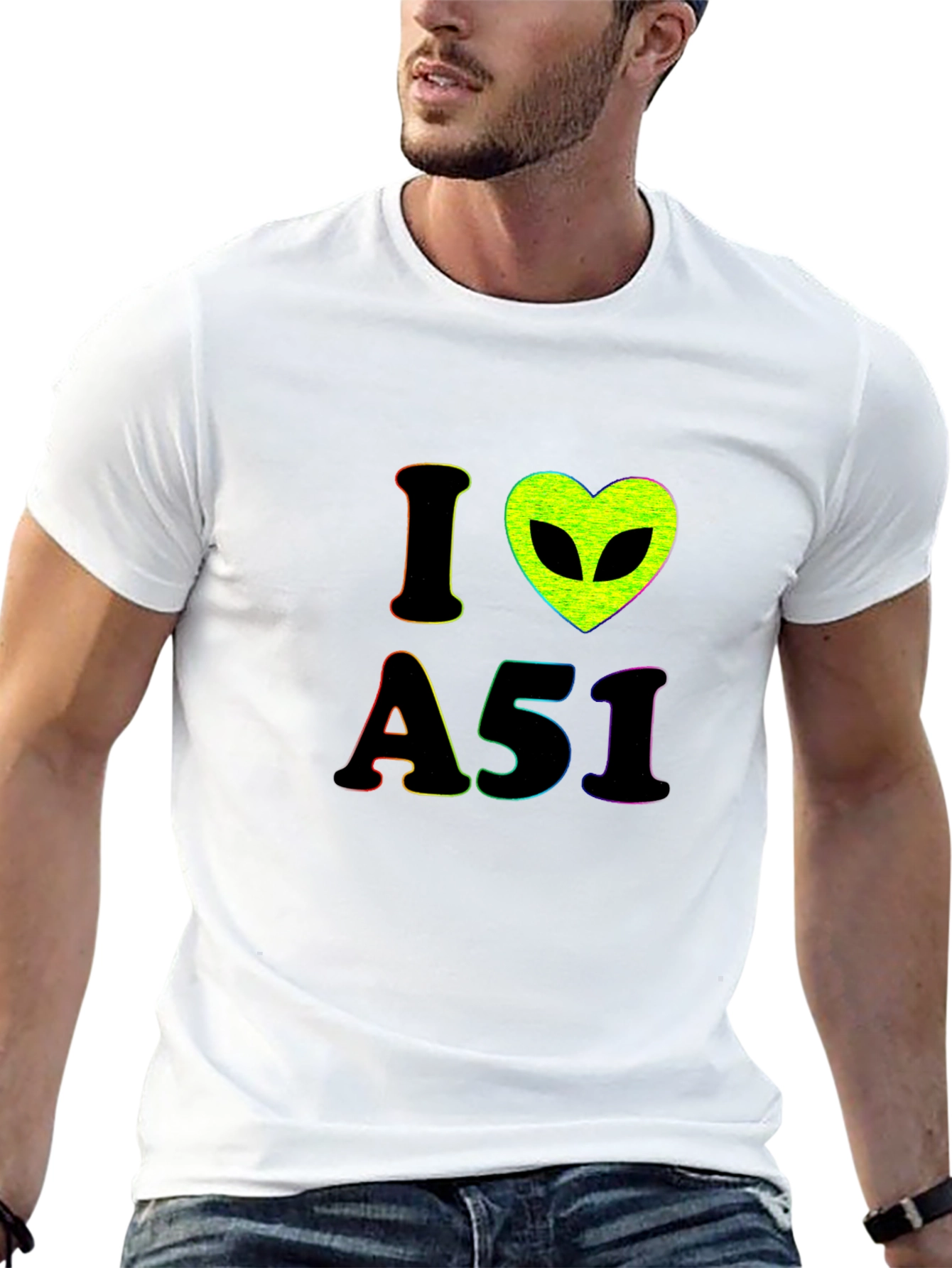 I Love Area 51 Alien Graphic T-Shirt