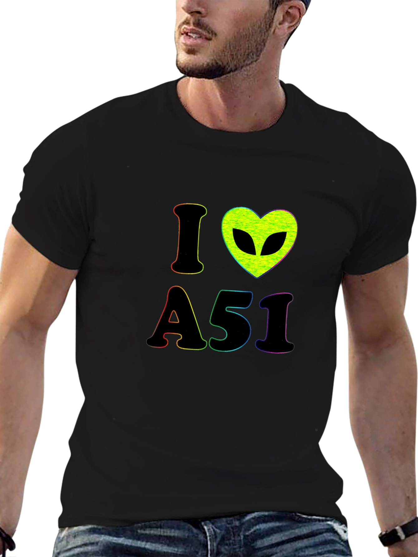 I Love Area 51 Alien Graphic T-Shirt