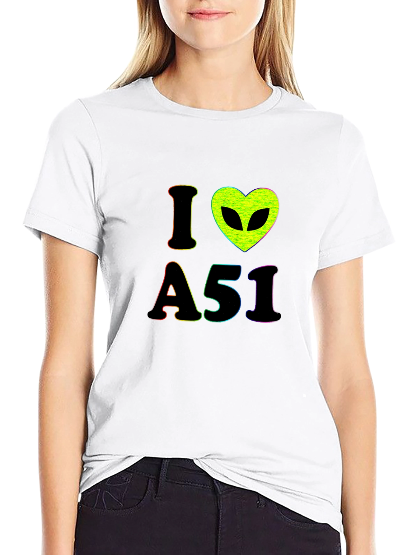 I Love Area 51 Alien Graphic T-Shirt