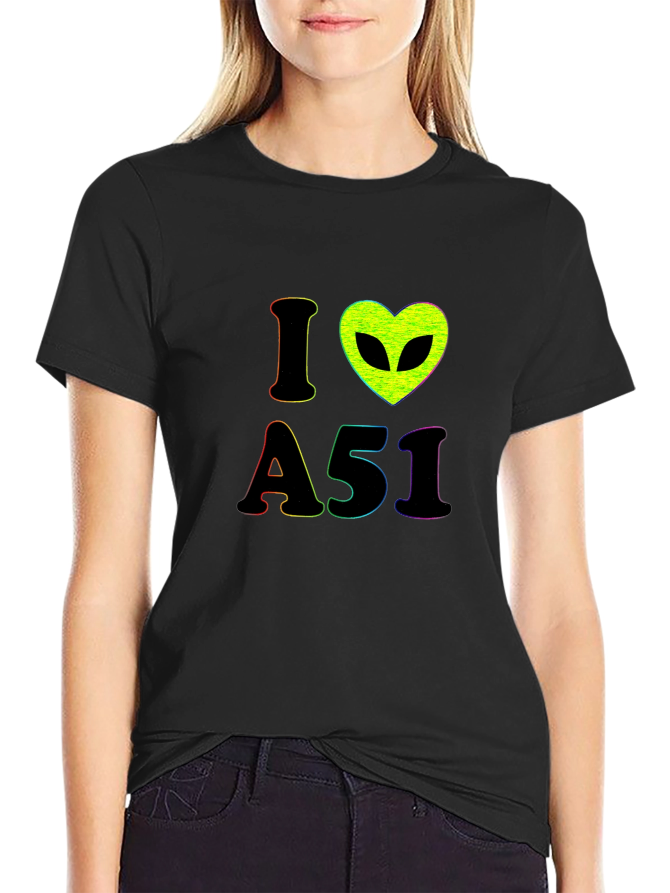 I Love Area 51 Alien Graphic T-Shirt