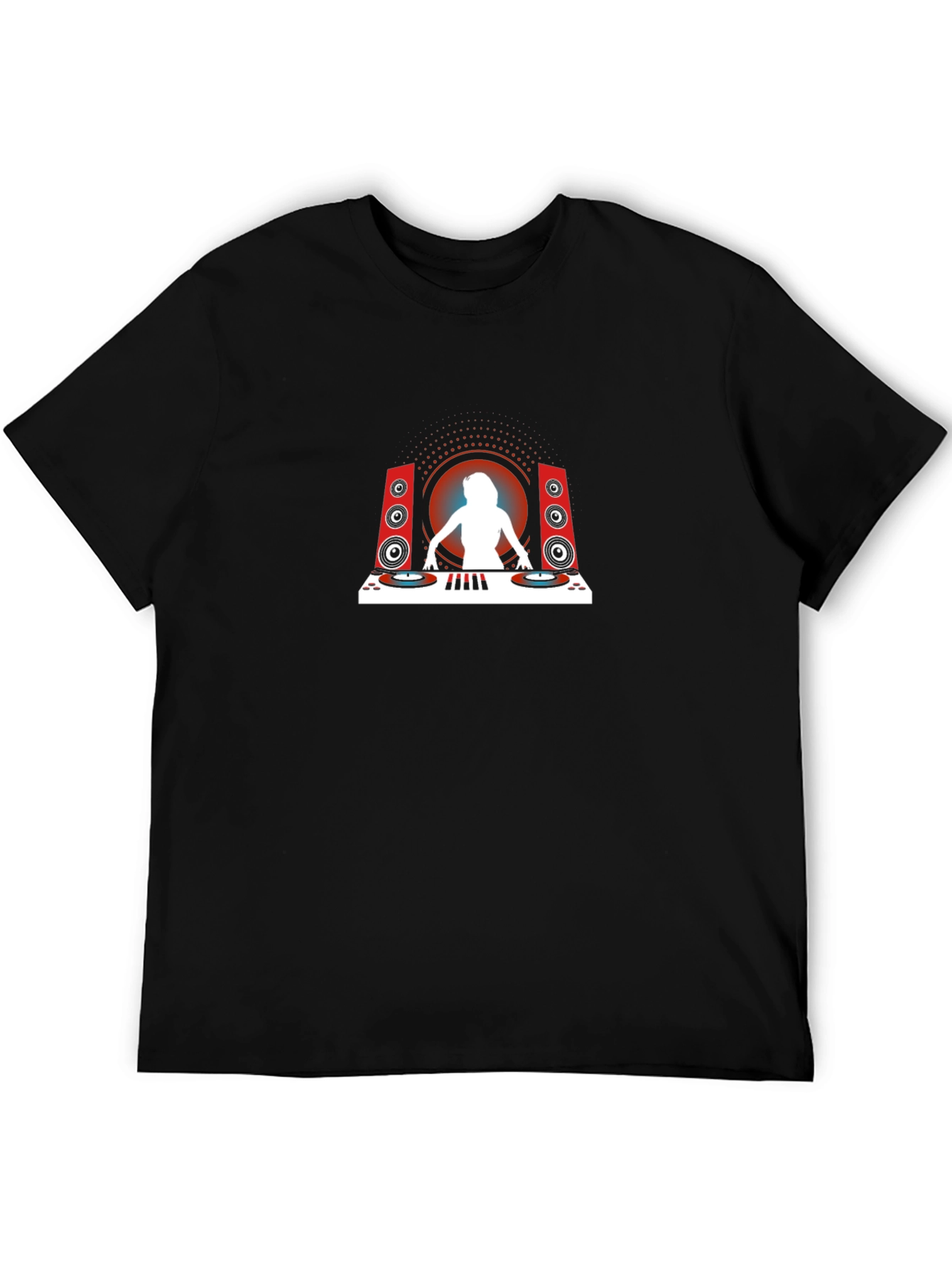 DJ Graphic T-Shirt - Black Crew Neck Tee