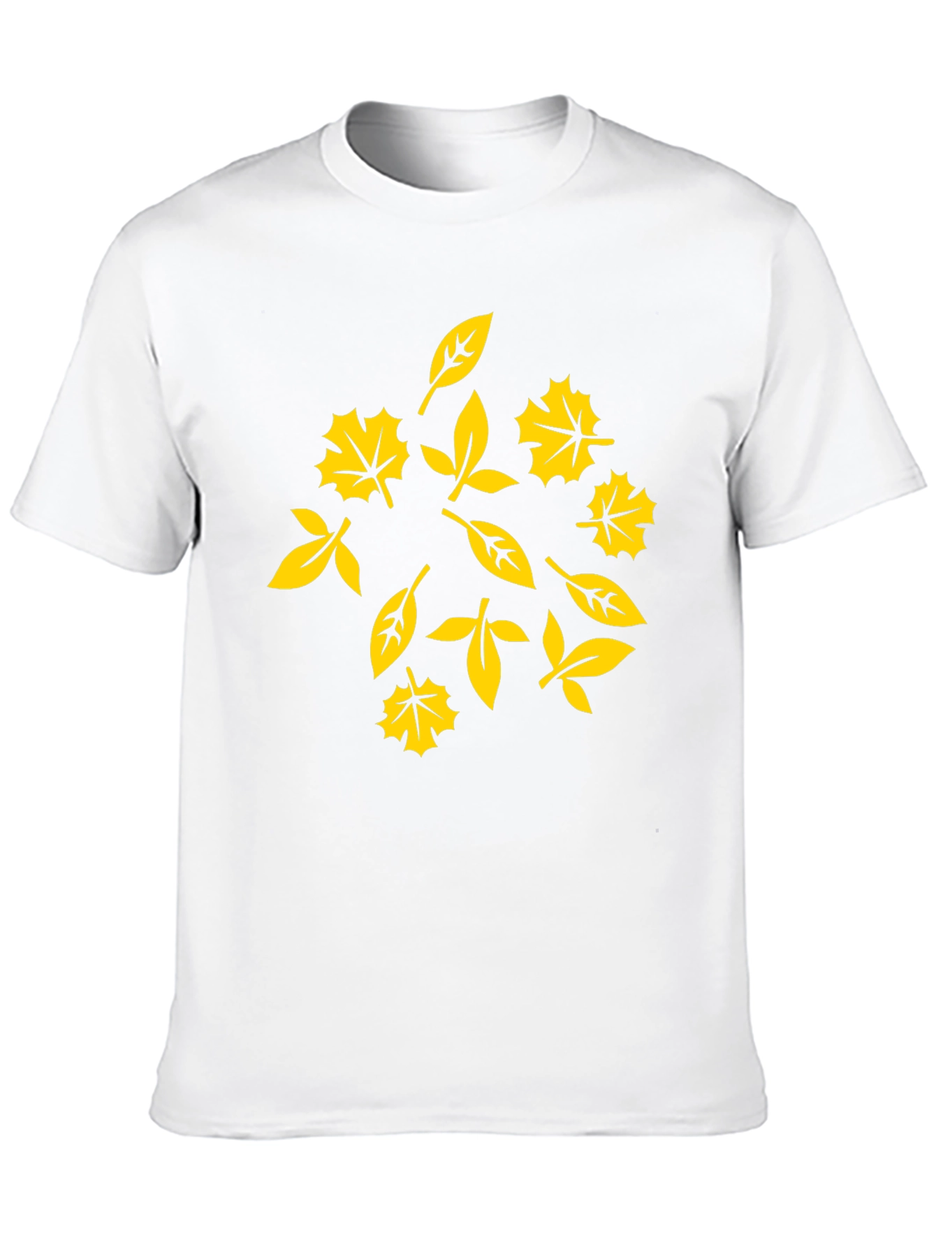 Autumn Leaves Graphic Tee - Stylish Black Cotton T-Shirt
