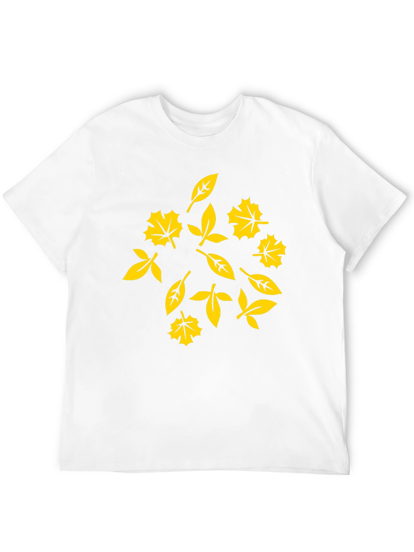Autumn Leaves Graphic Tee - Stylish Black Cotton T-Shirt