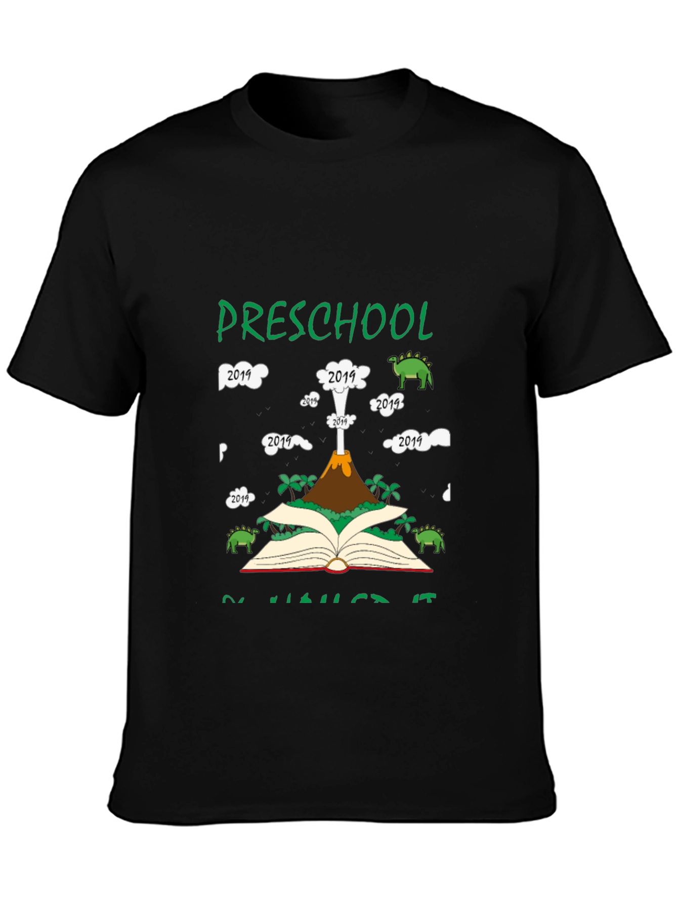 Preschool Graduation T-Shirt - Dinosaur Volcano 2019