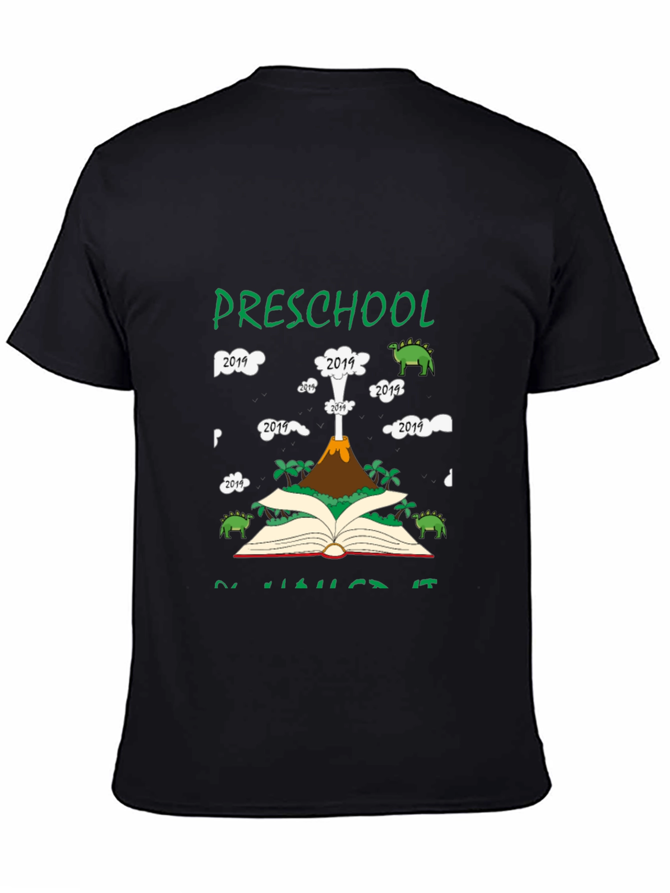 Preschool Graduation T-Shirt - Dinosaur Volcano 2019