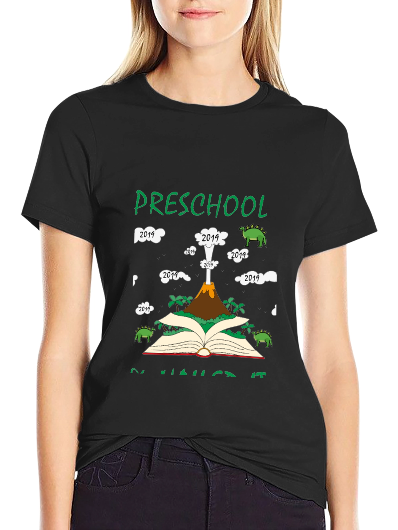 Preschool Graduation T-Shirt - Dinosaur Volcano 2019