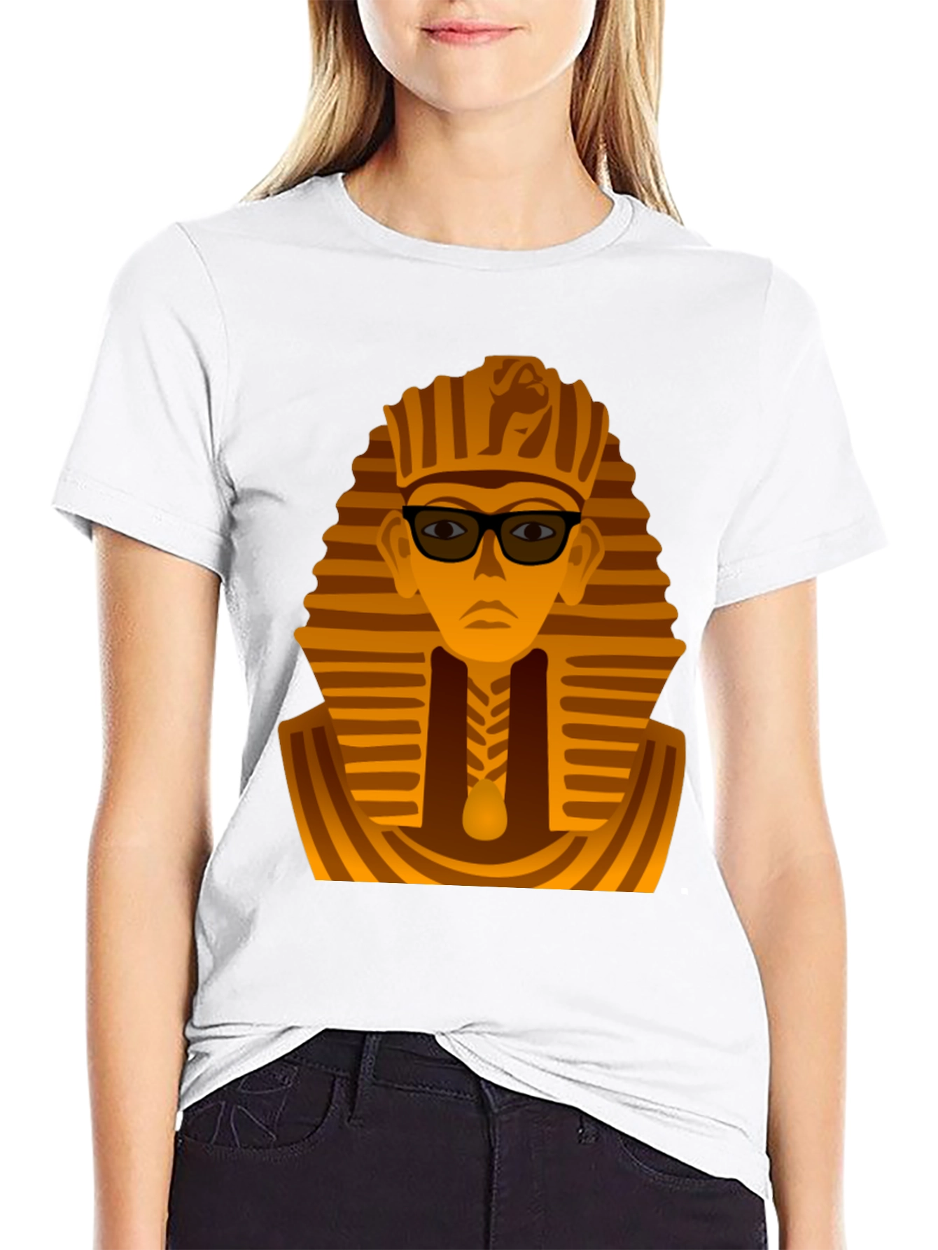 Cool Pharaoh Graphic Tee - Black Cotton T-Shirt