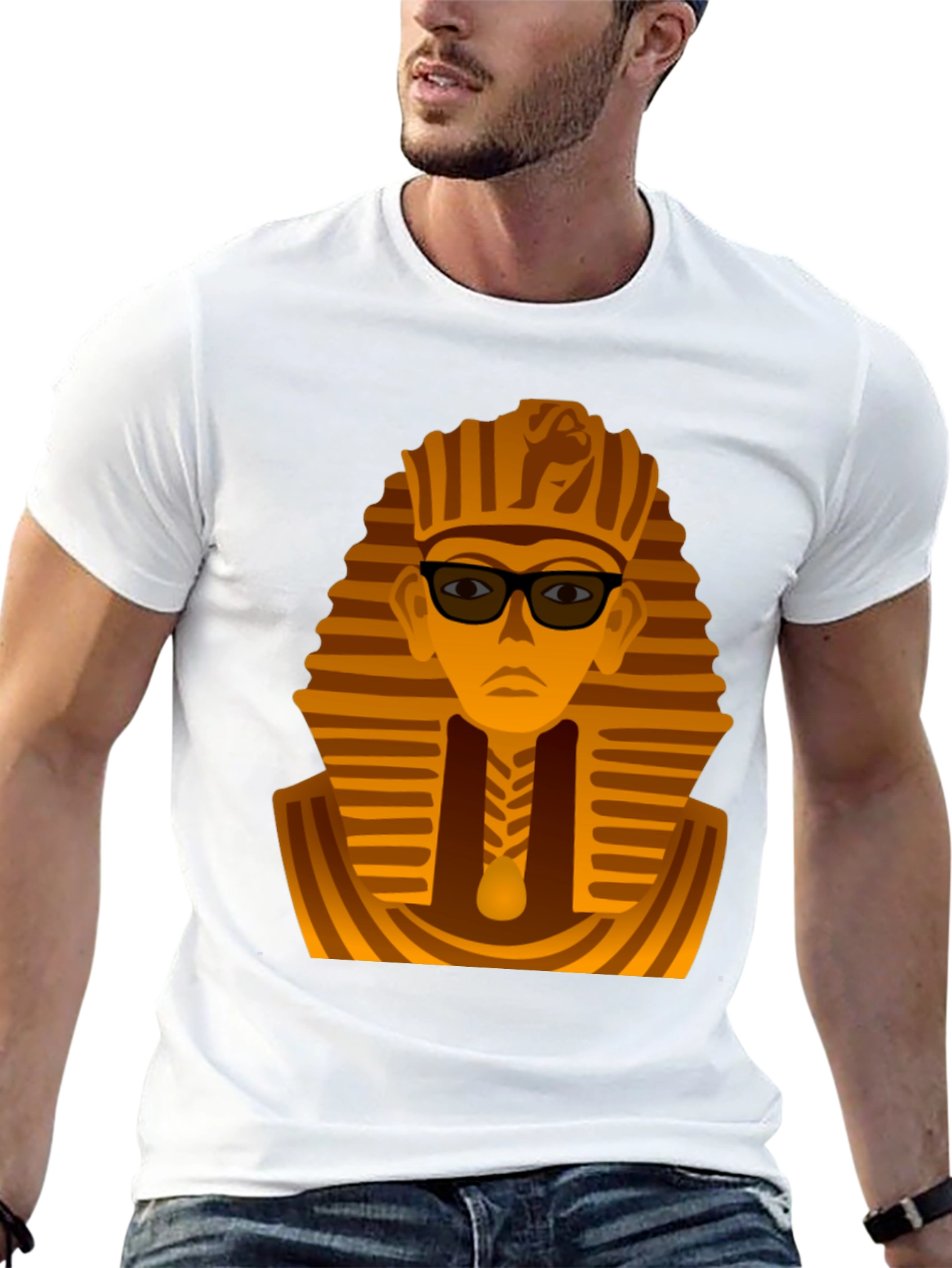 Cool Pharaoh Graphic Tee - Black Cotton T-Shirt