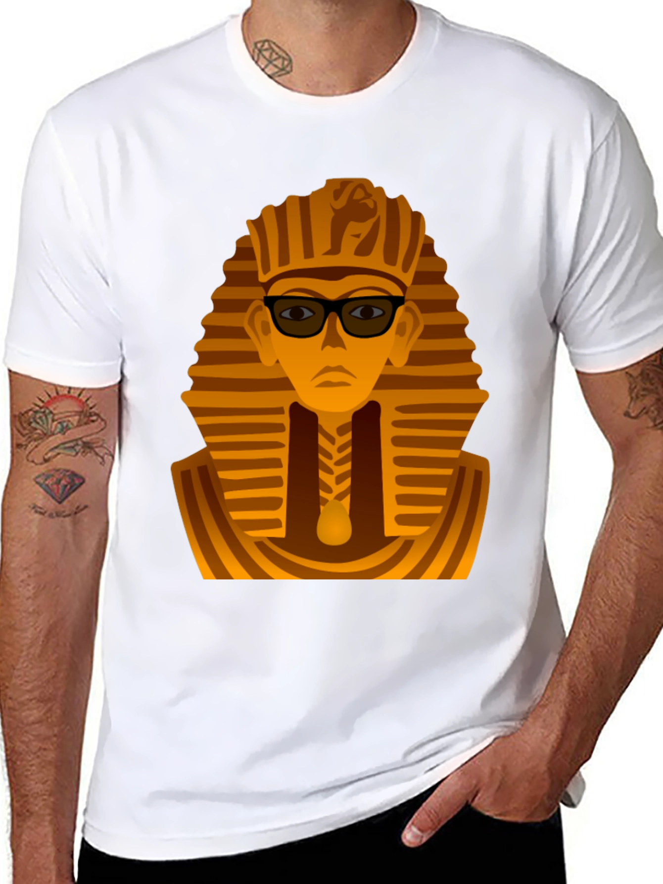 Cool Pharaoh Graphic Tee - Black Cotton T-Shirt