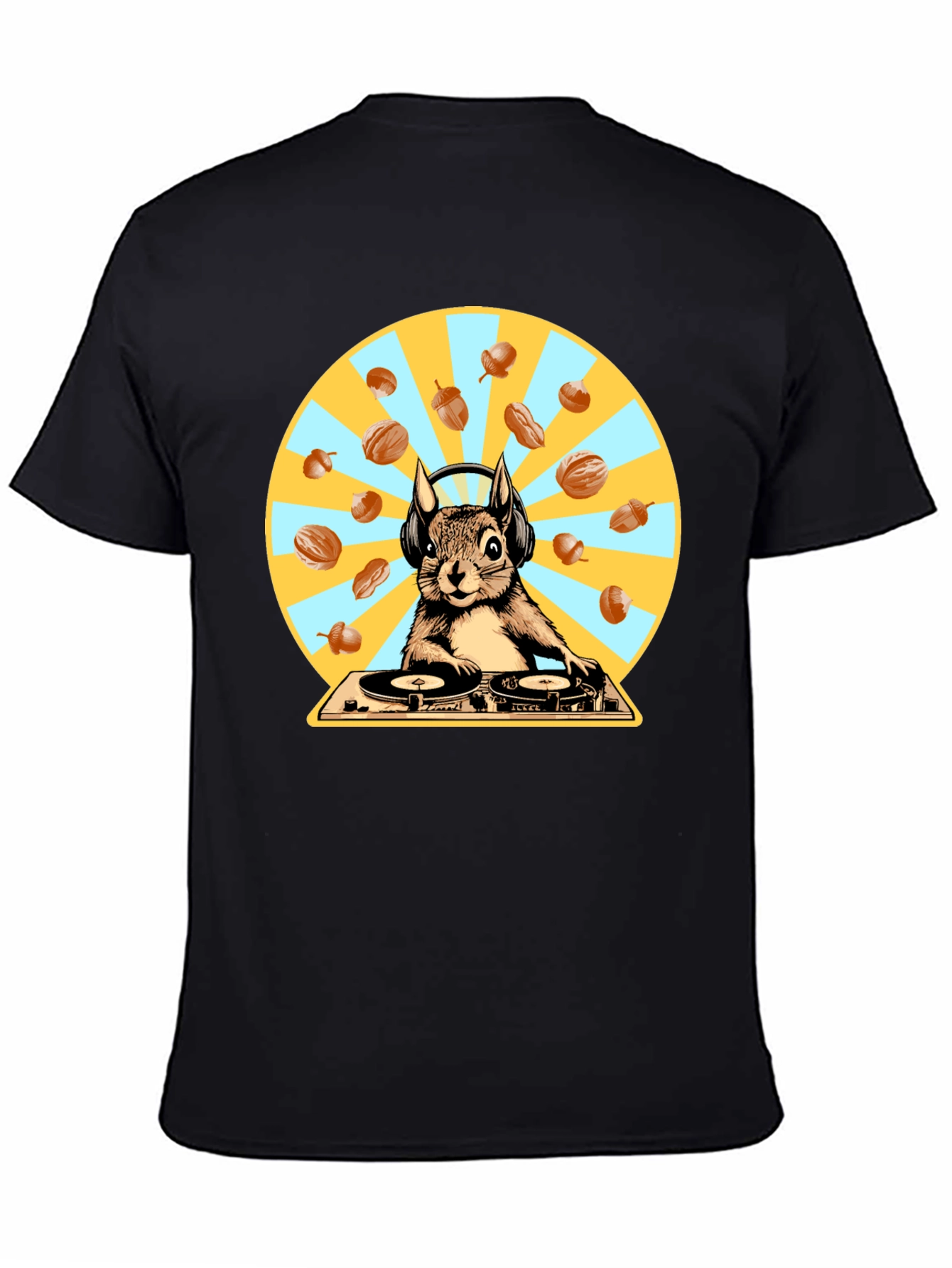 DJ Squirrel T-Shirt - Funky Animal Graphic Tee