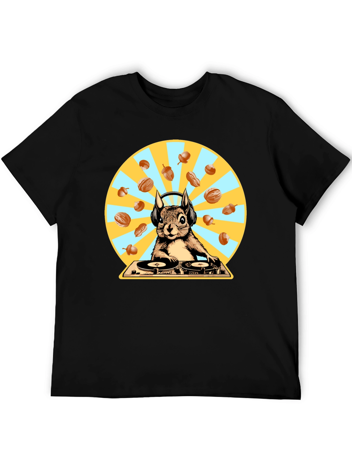 DJ Squirrel T-Shirt - Funky Animal Graphic Tee