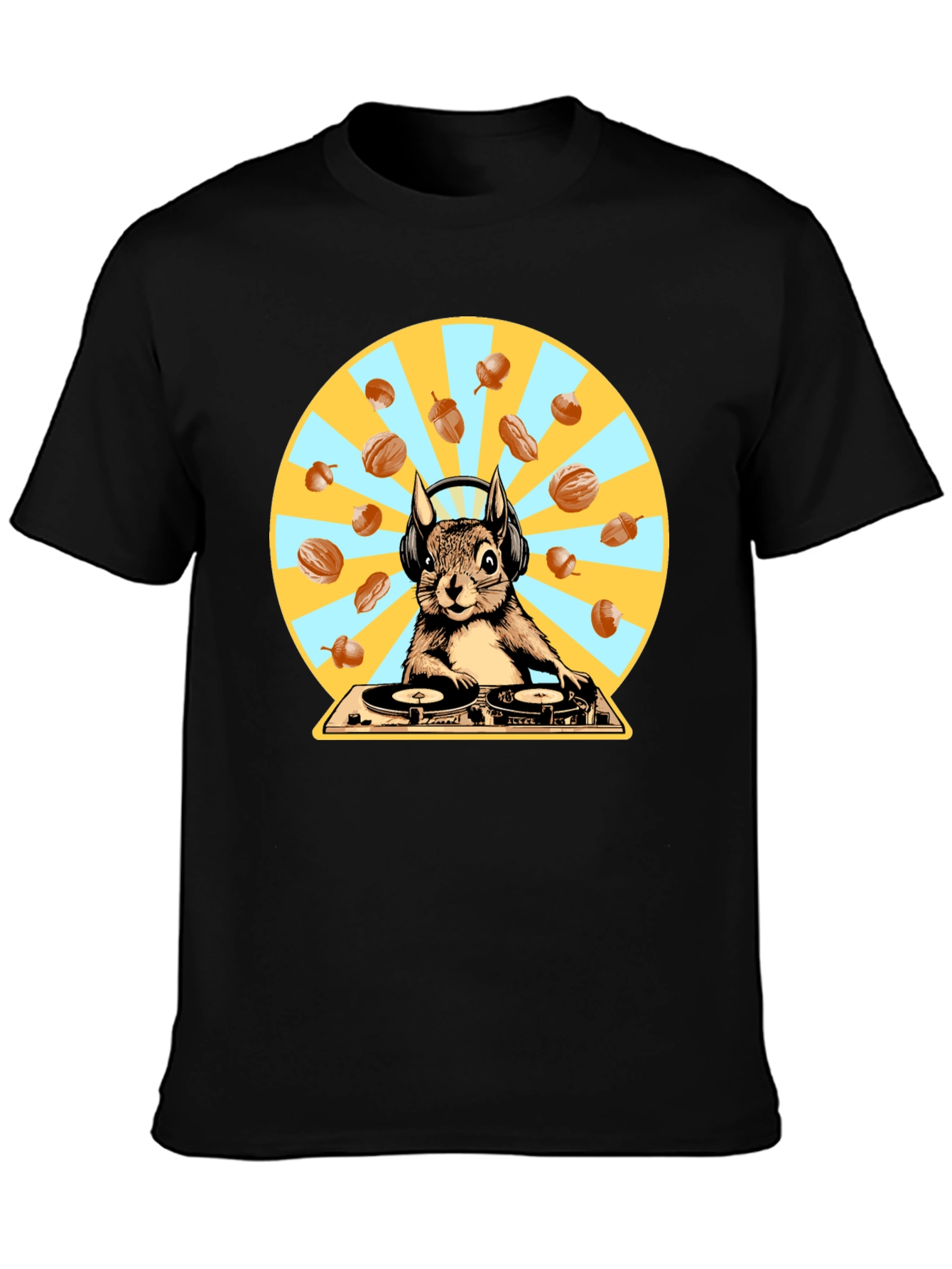 DJ Squirrel T-Shirt - Funky Animal Graphic Tee