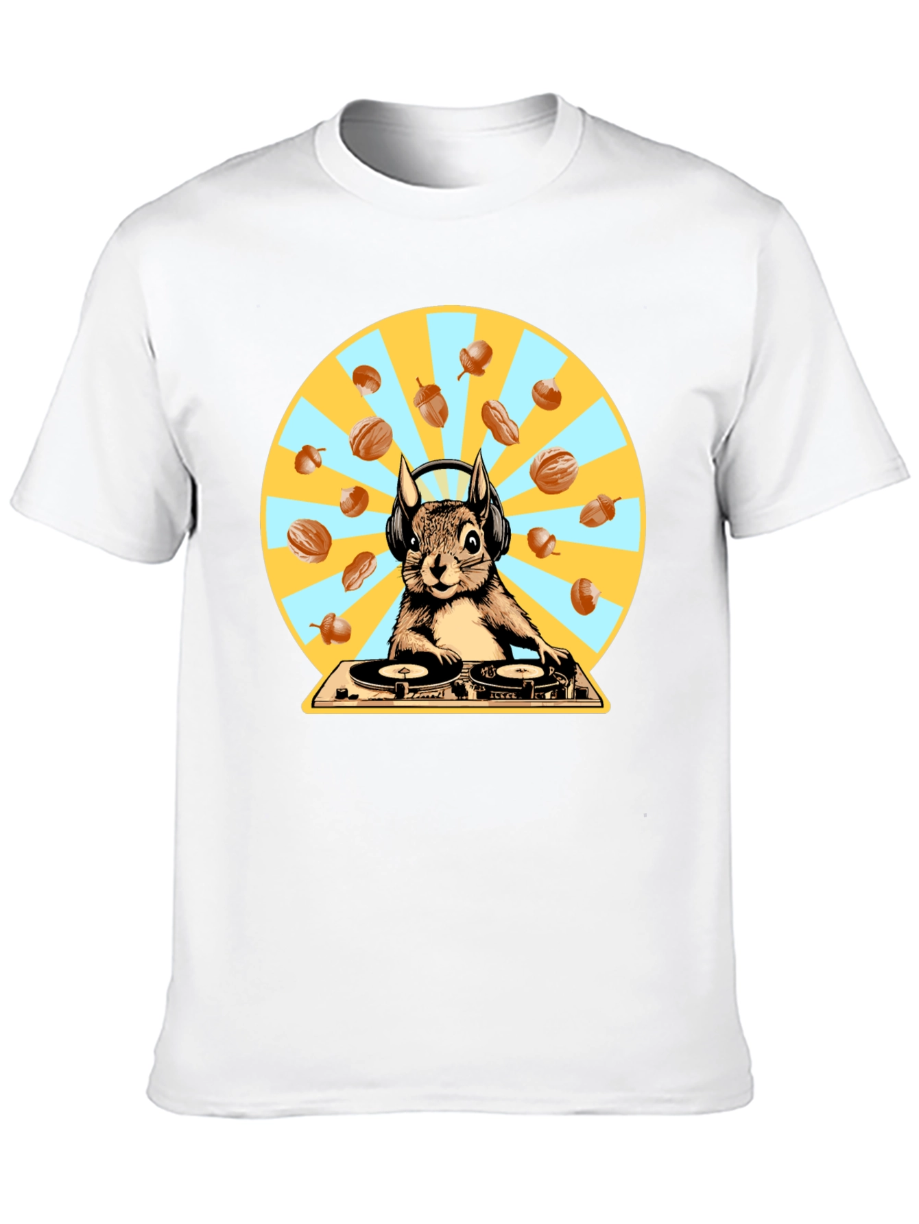 DJ Squirrel T-Shirt - Funky Animal Graphic Tee