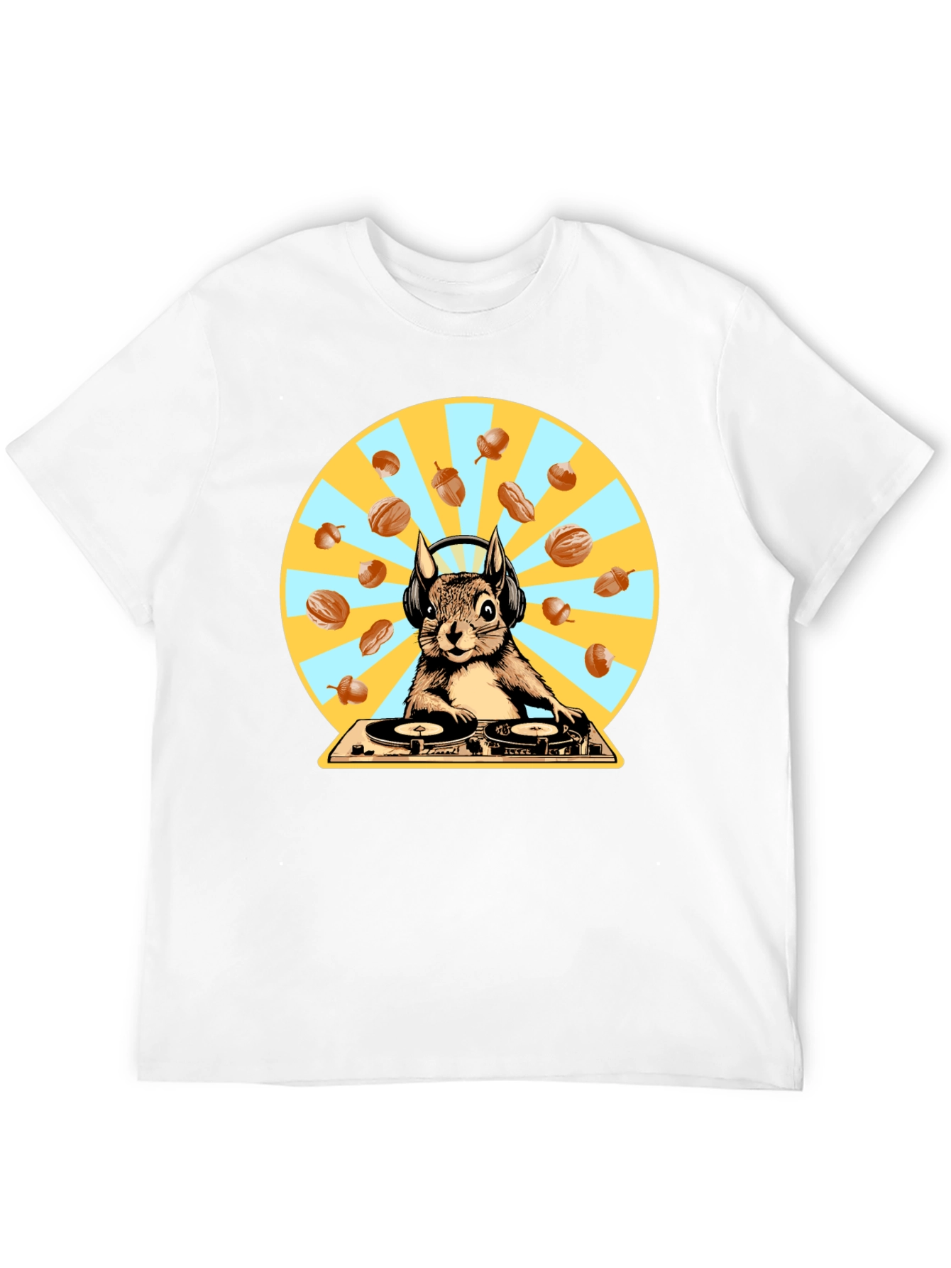 DJ Squirrel T-Shirt - Funky Animal Graphic Tee