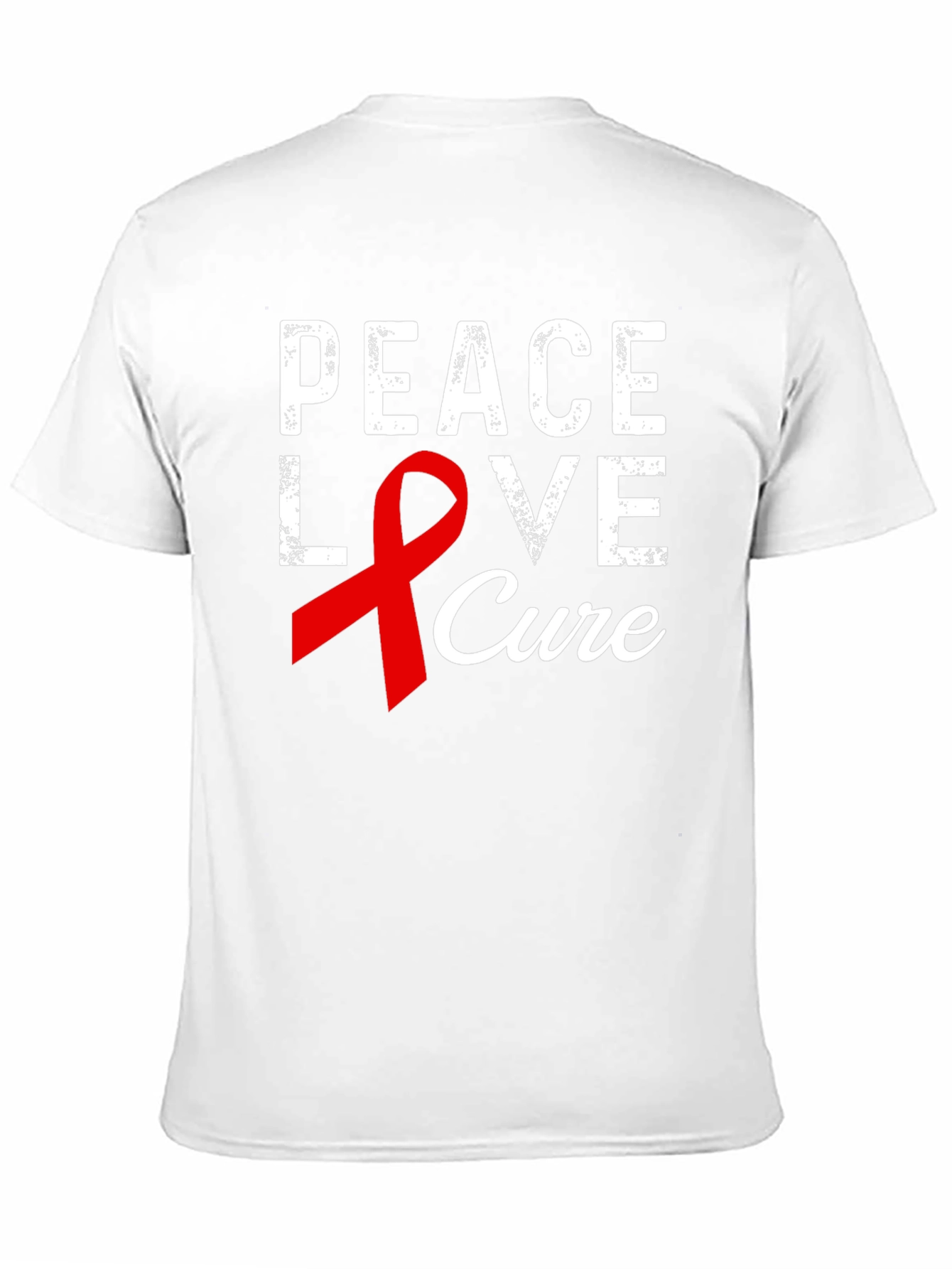 Peace Love Cure Graphic T-Shirt - Awareness Tee