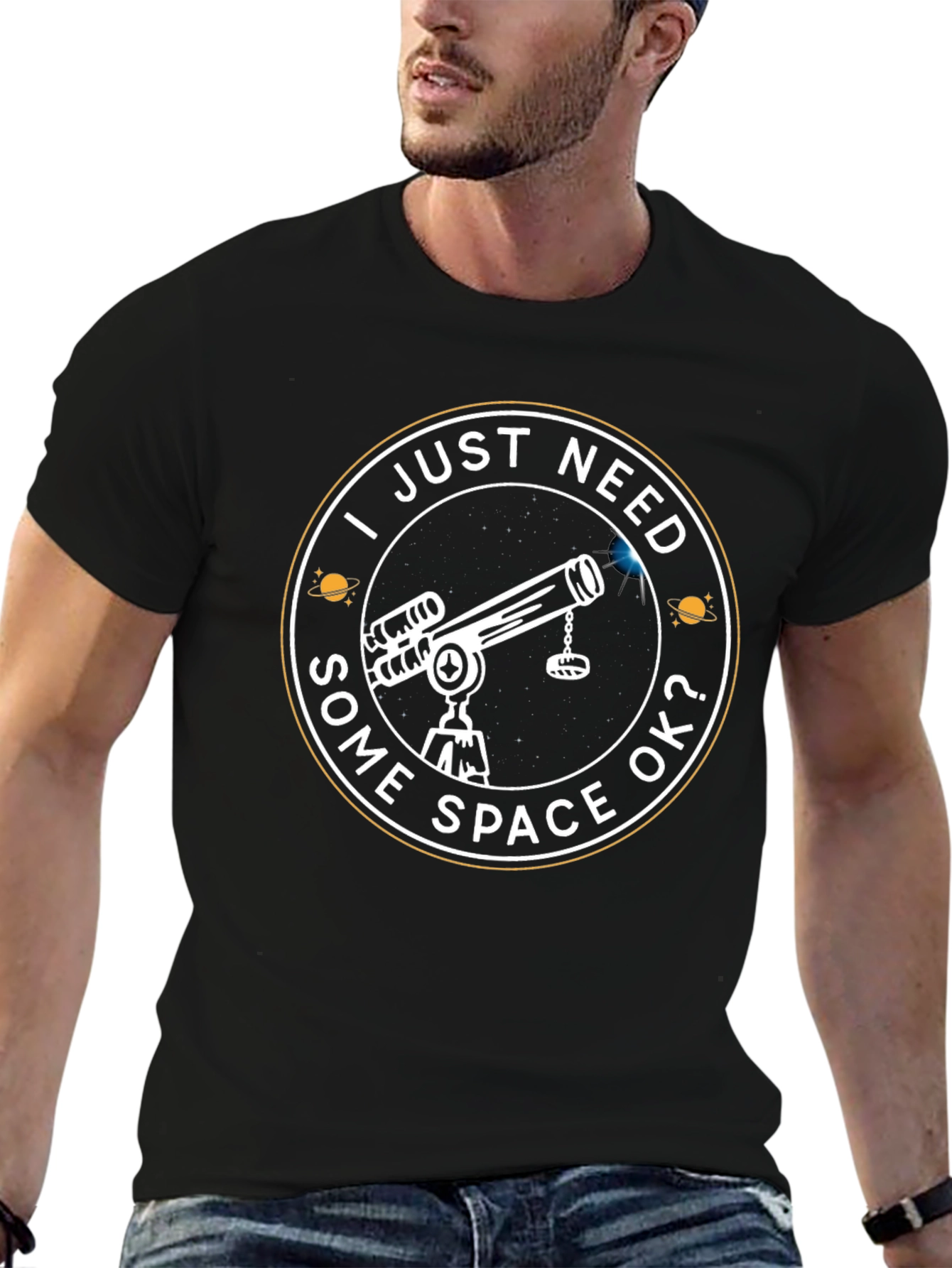 Some Space OK? Telescope Graphic Tee