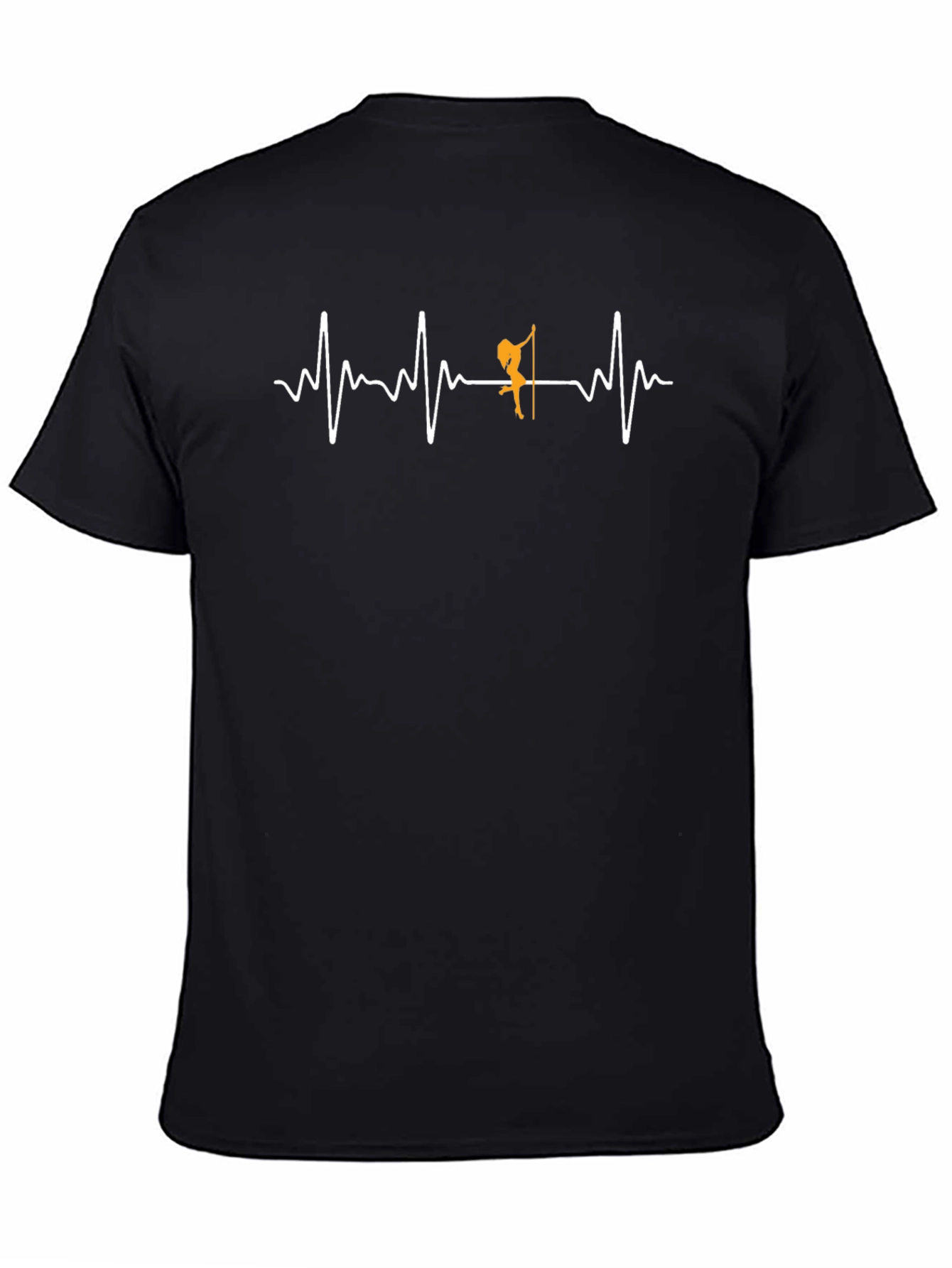 Pole Dance Heartbeat Graphic Tee - Black