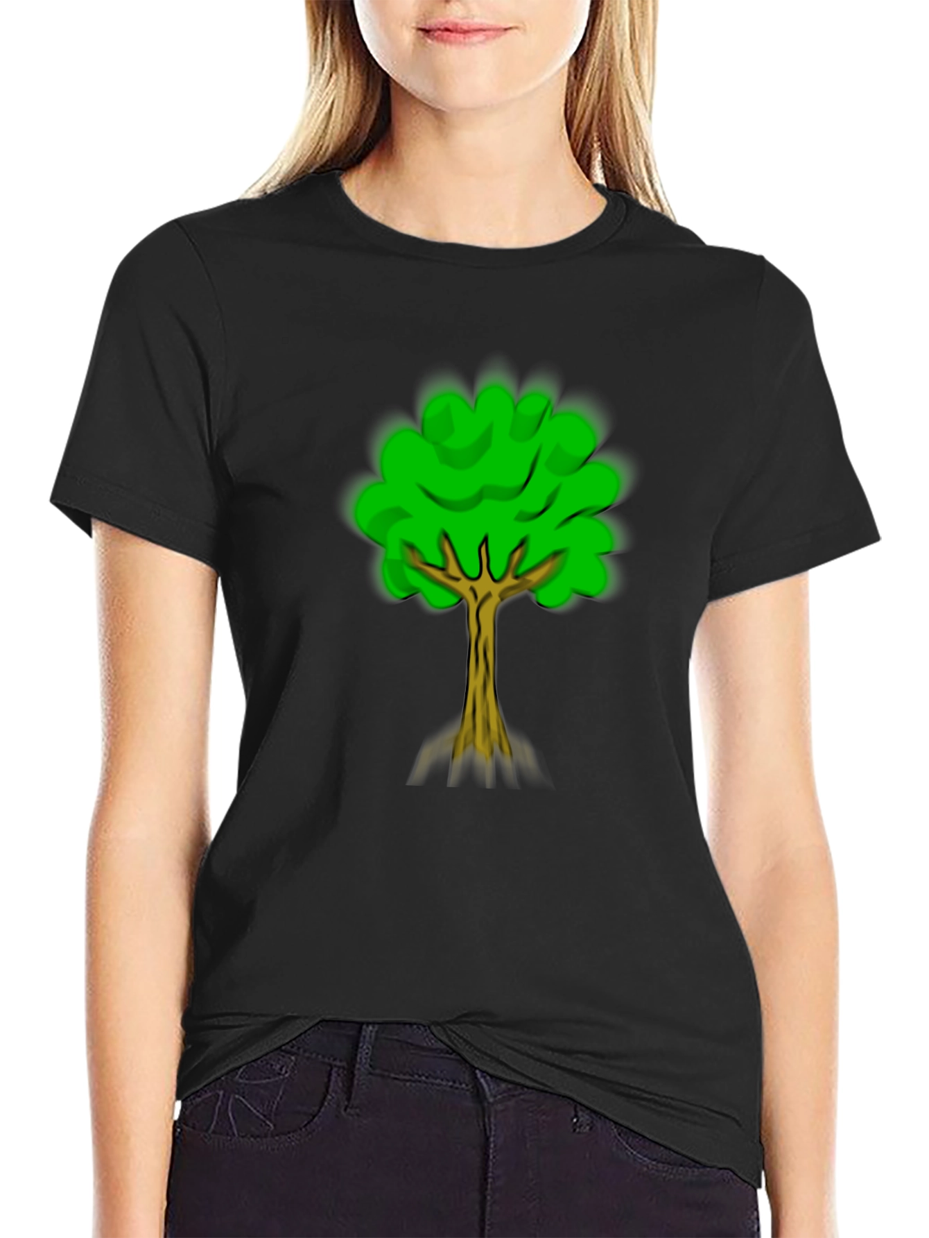 Nature Tree Graphic Tee - Black Casual Shirt
