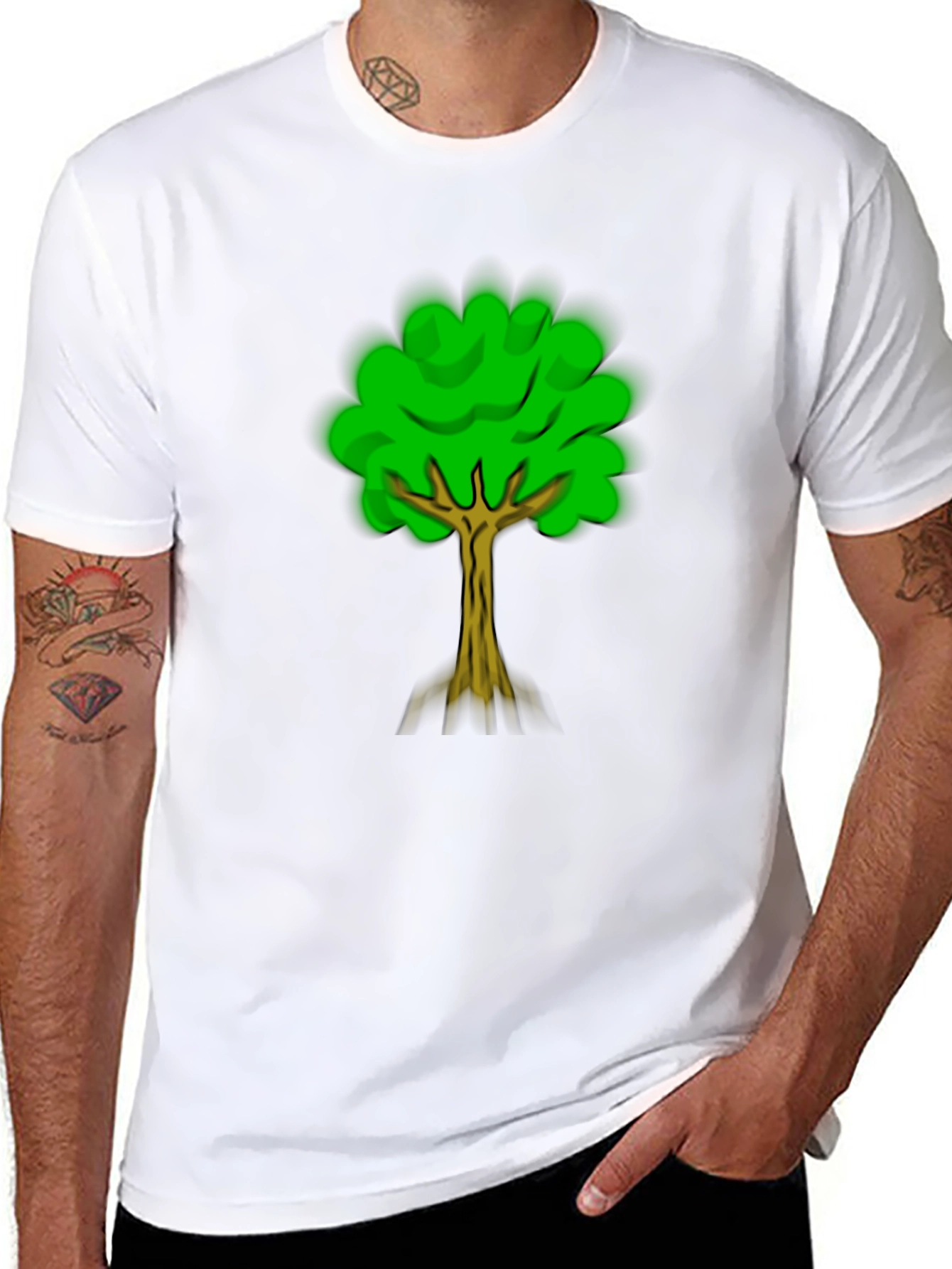 Nature Tree Graphic Tee - Black Casual Shirt