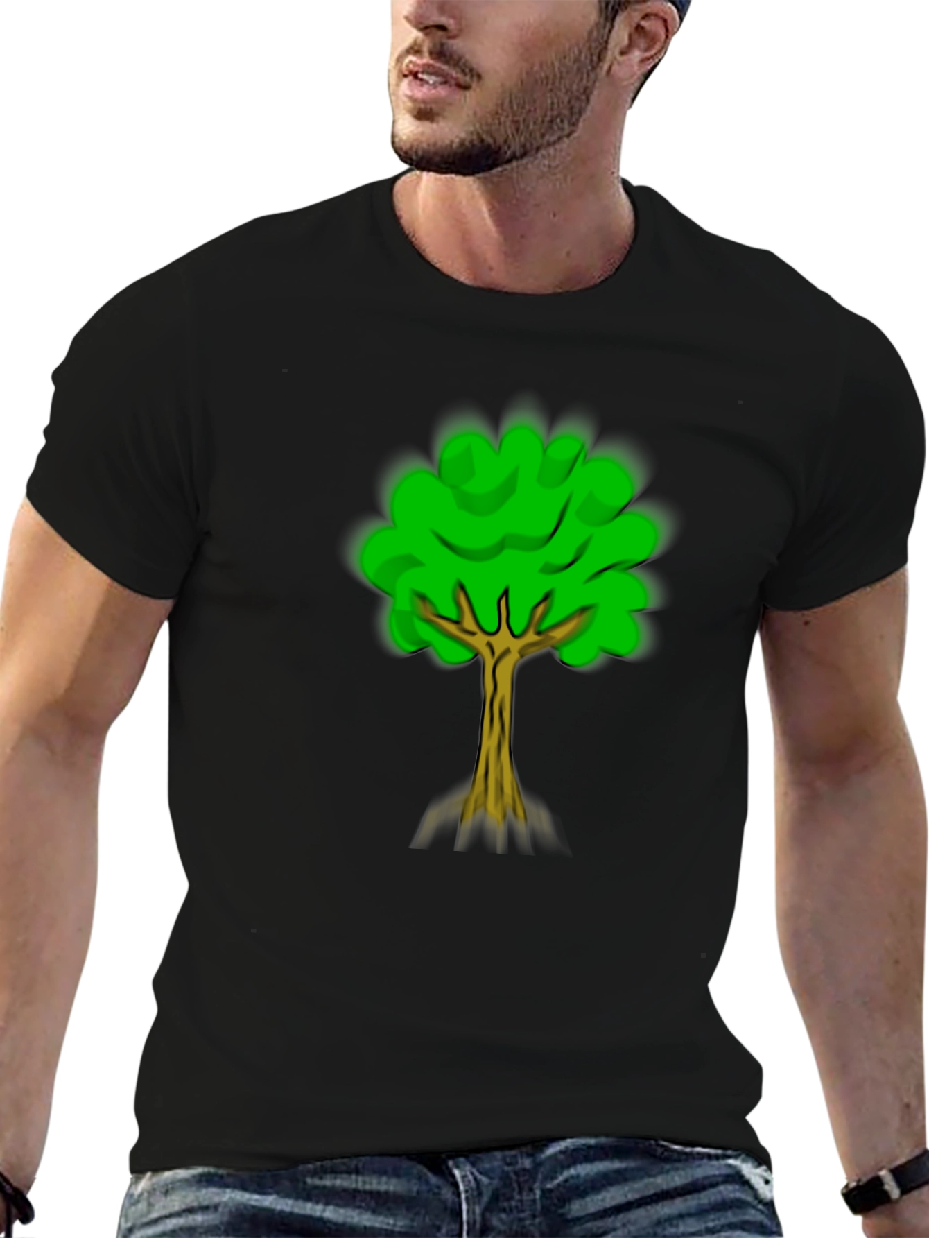 Nature Tree Graphic Tee - Black Casual Shirt