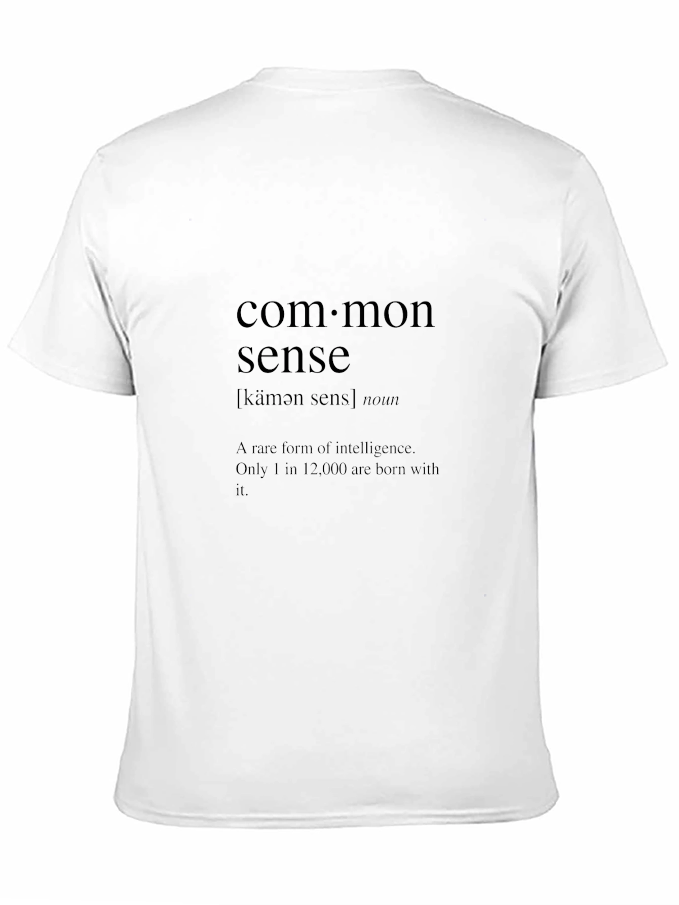 Common Sense Definition Black Graphic Tee