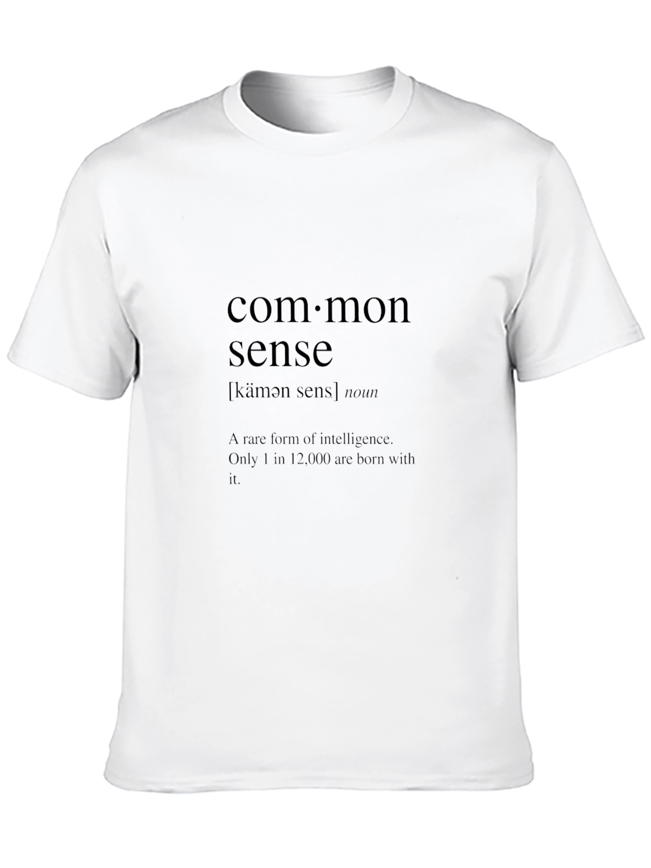 Common Sense Definition Black Graphic Tee