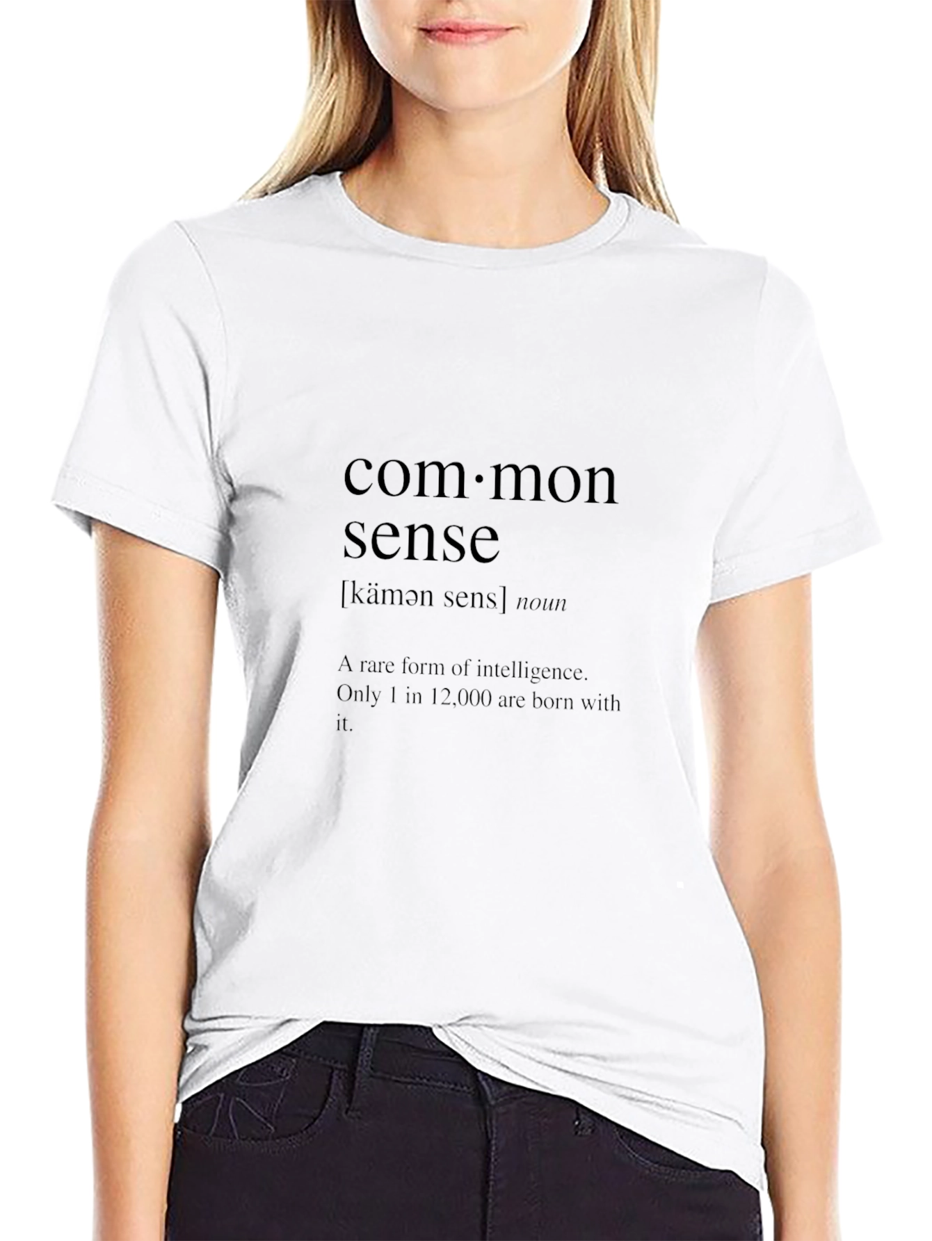 Common Sense Definition Black Graphic Tee