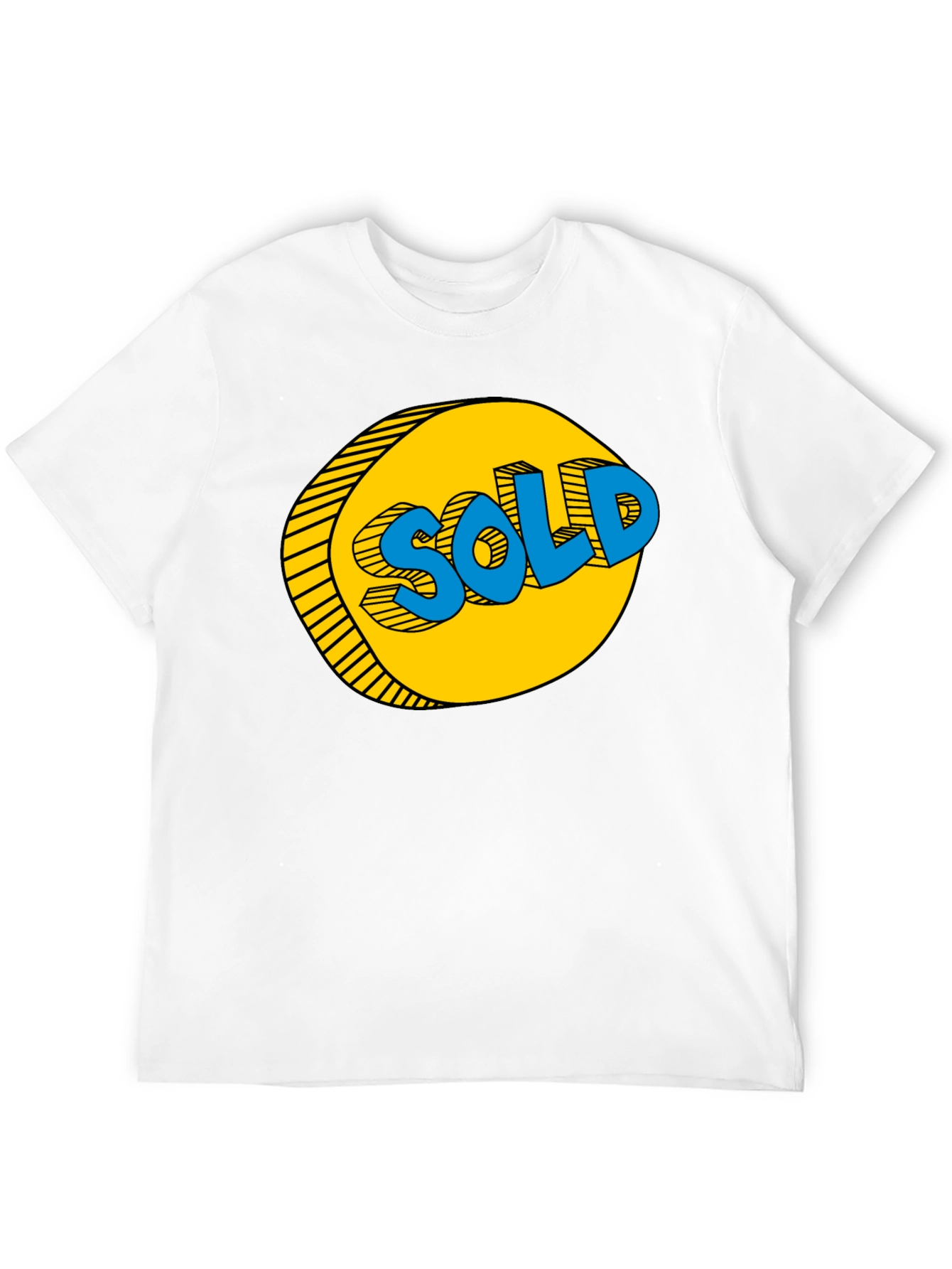 SOLD Graphic T-Shirt - Blue and Yellow