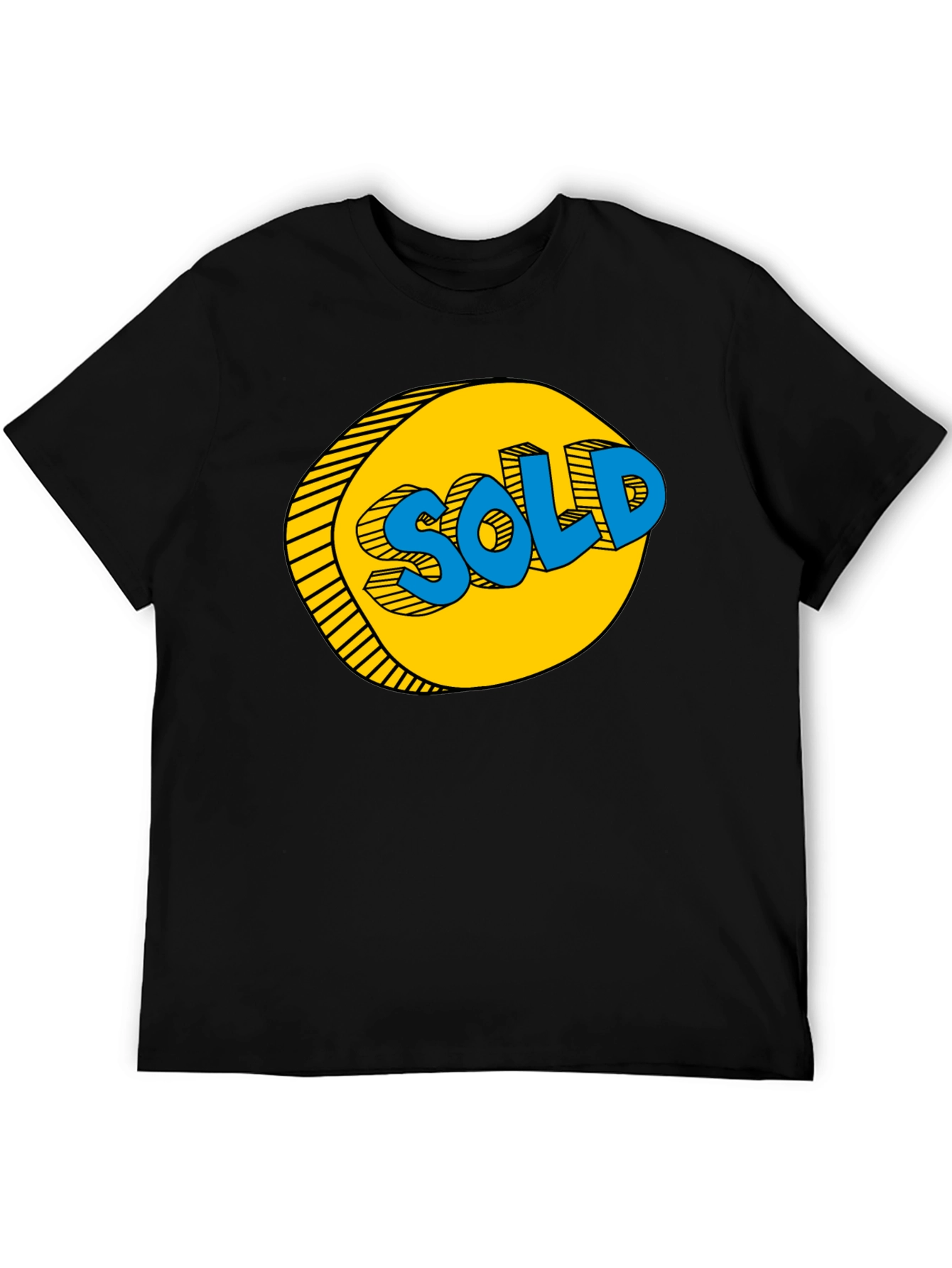 SOLD Graphic T-Shirt - Blue and Yellow