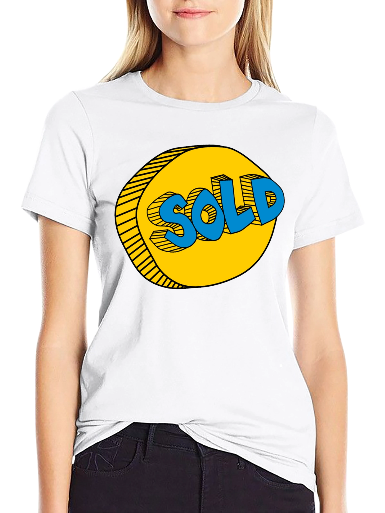 SOLD Graphic T-Shirt - Blue and Yellow