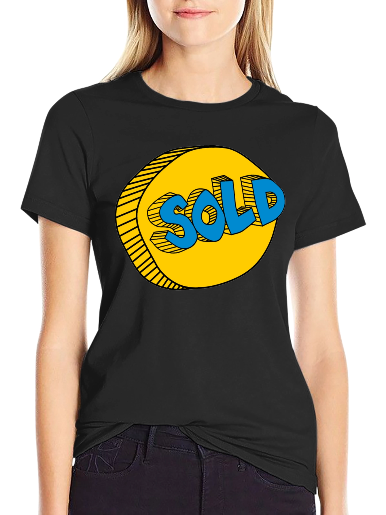 SOLD Graphic T-Shirt - Blue and Yellow