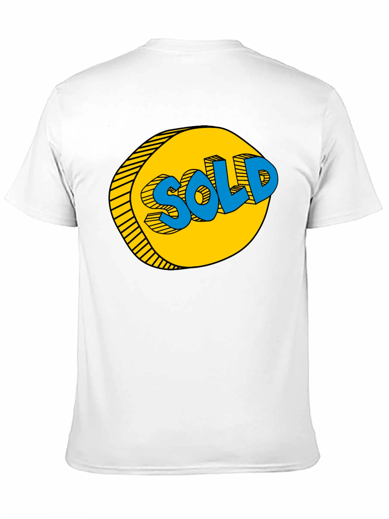 SOLD Graphic T-Shirt - Blue and Yellow
