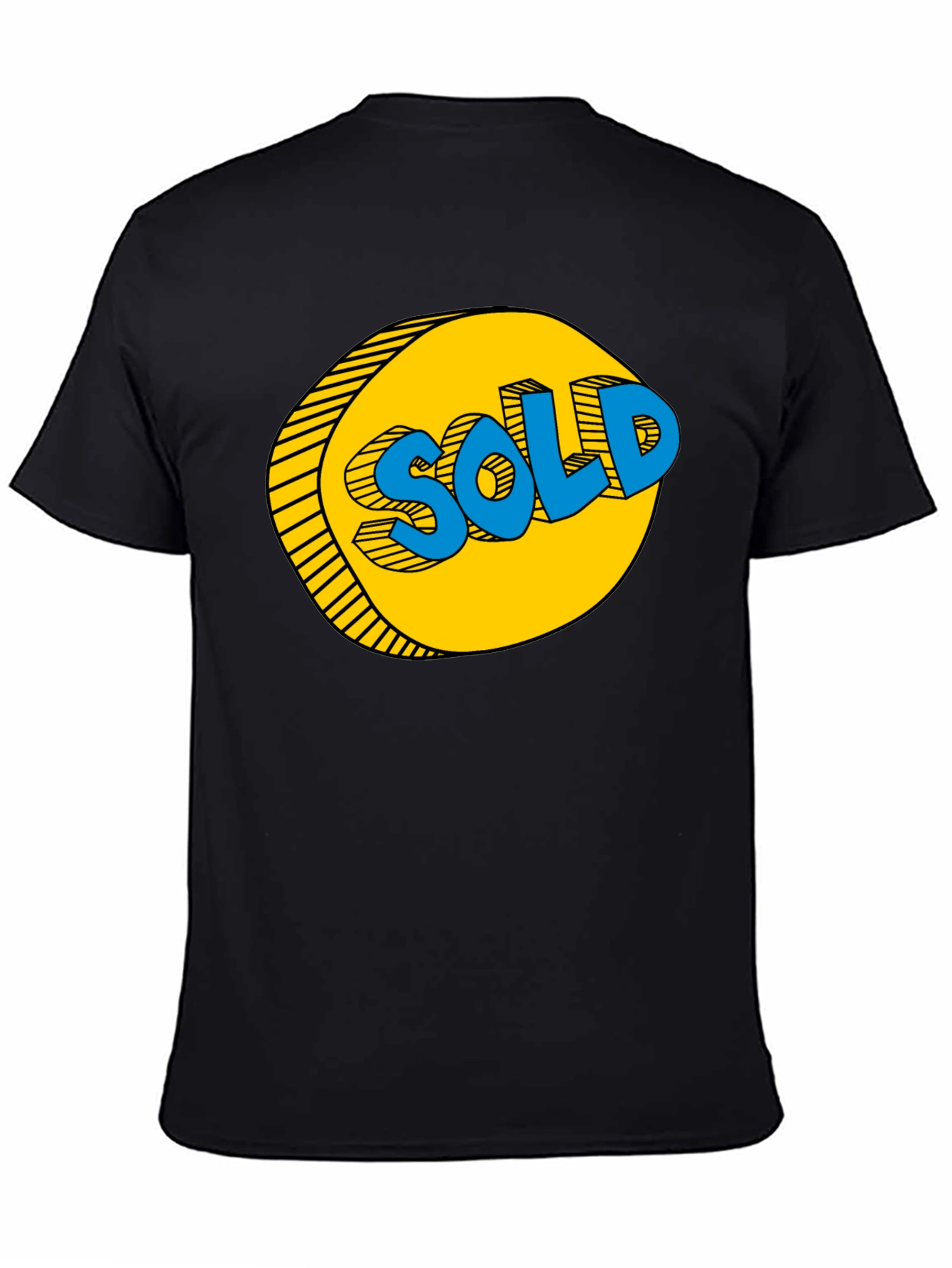 SOLD Graphic T-Shirt - Blue and Yellow