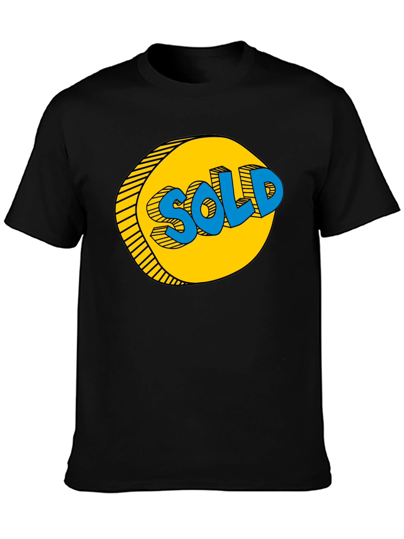 SOLD Graphic T-Shirt - Blue and Yellow