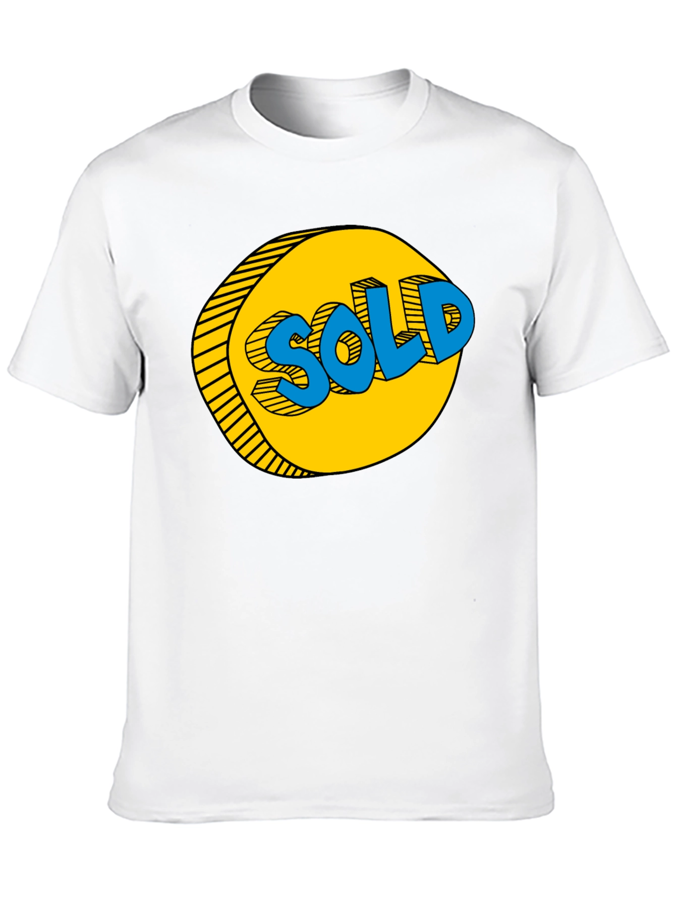 SOLD Graphic T-Shirt - Blue and Yellow
