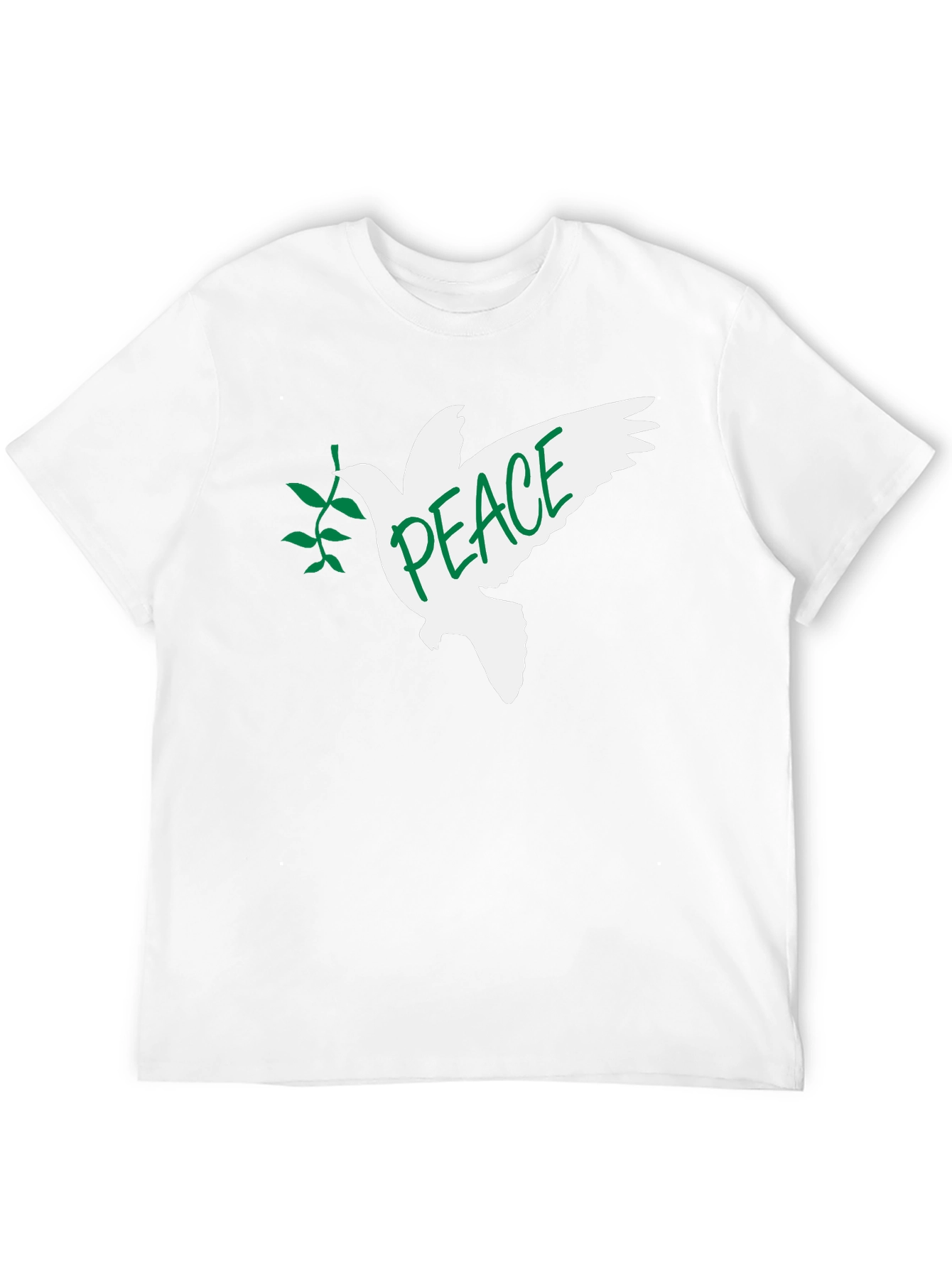 Peace Dove Graphic T-Shirt - Black Crew Neck