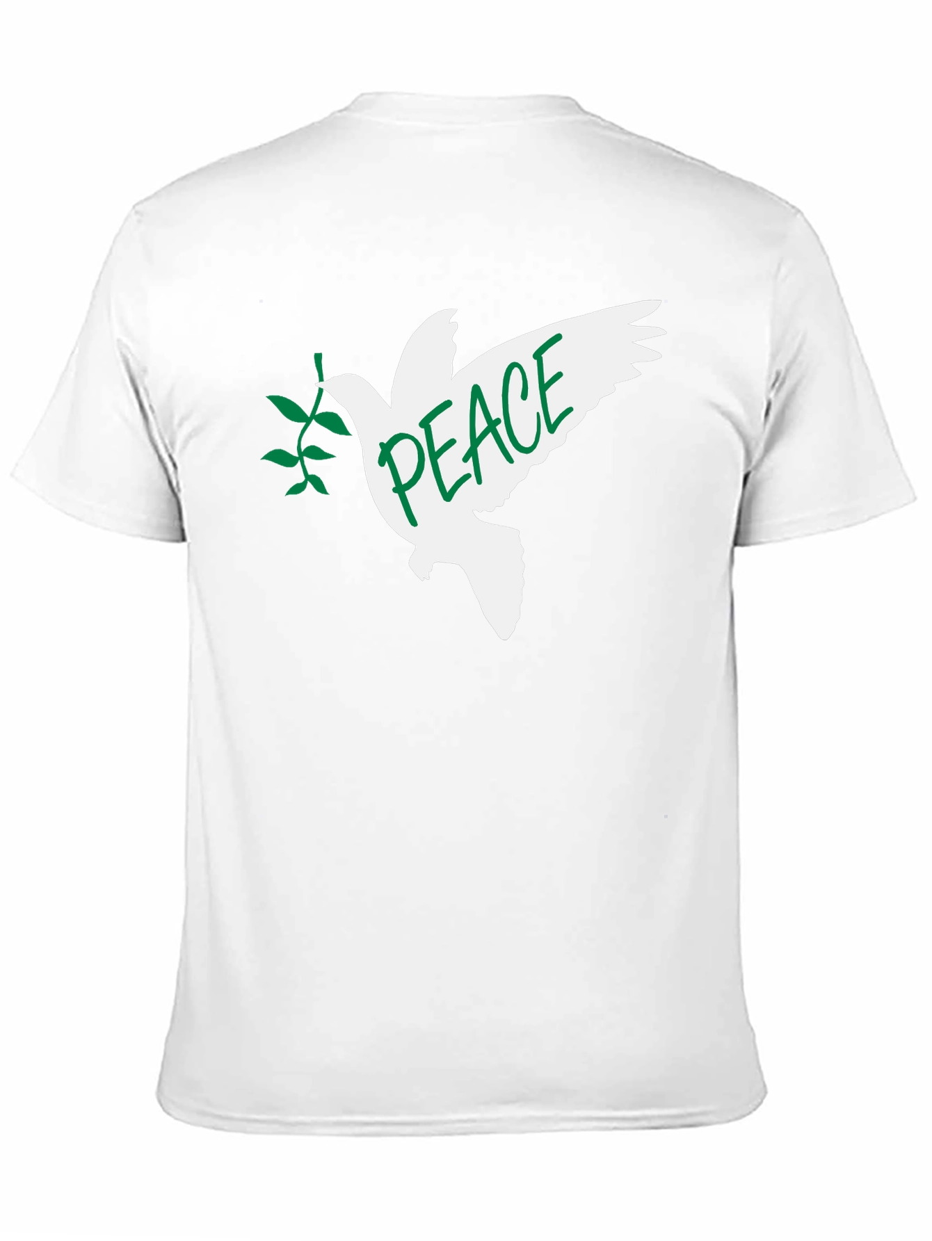 Peace Dove Graphic T-Shirt - Black Crew Neck