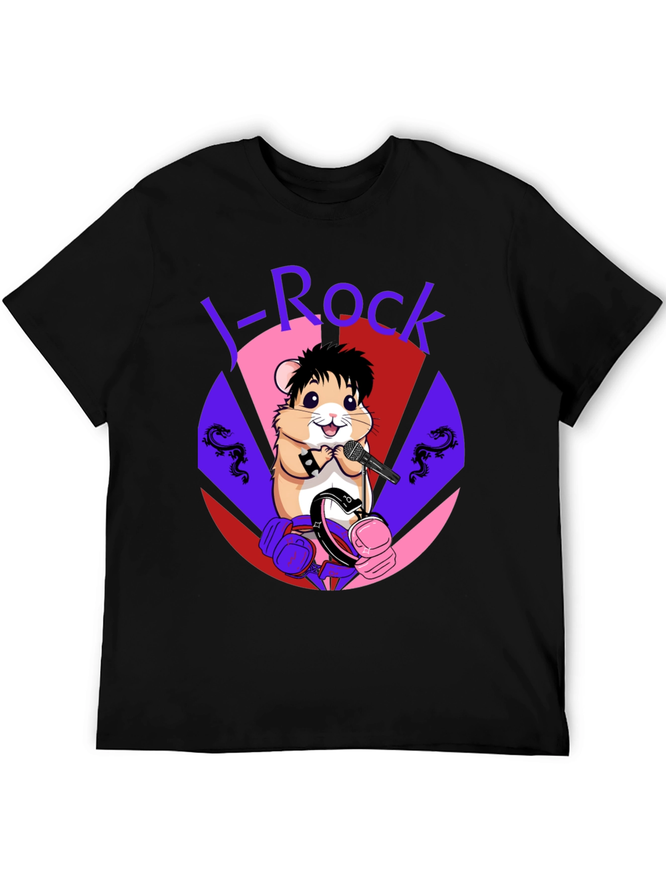 J-Rock Hamster Graphic Tee - Black