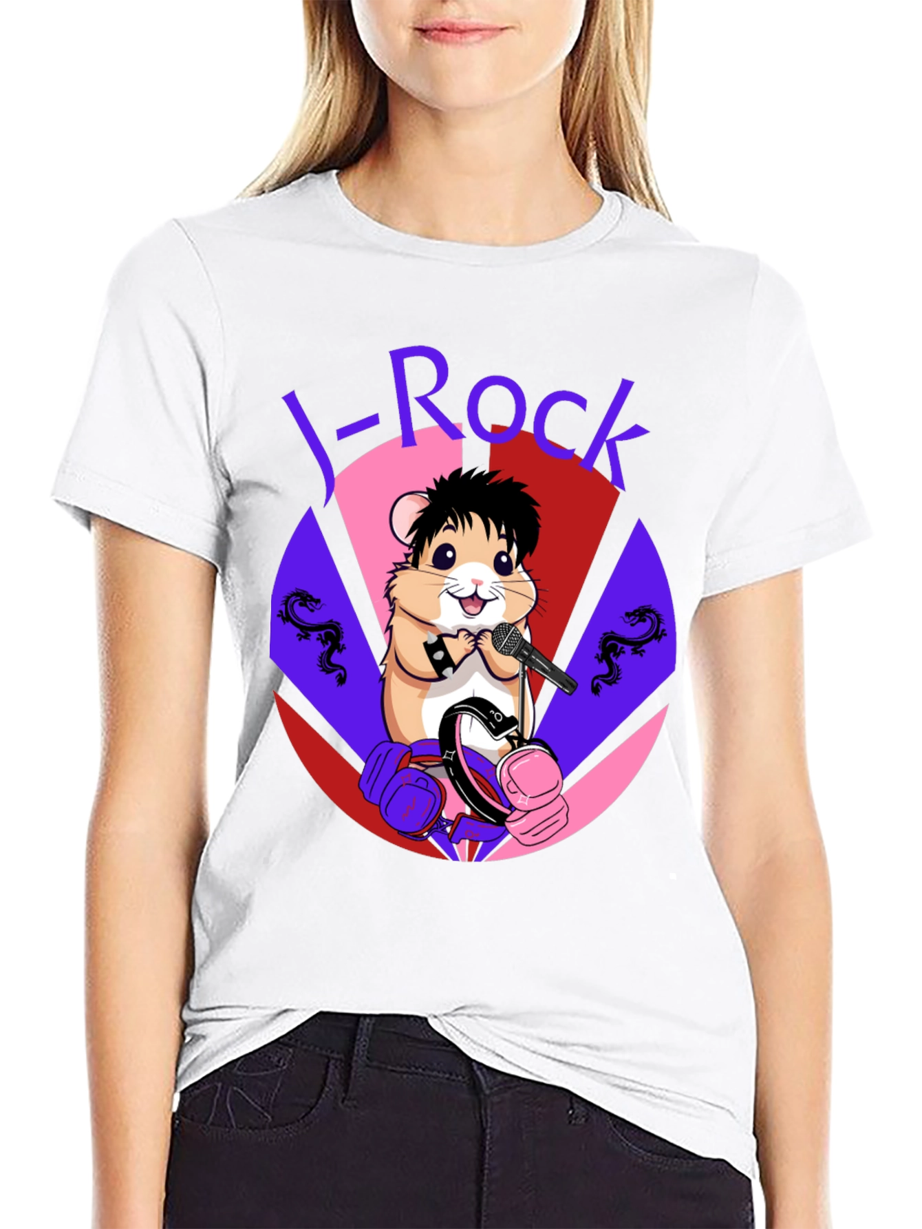 J-Rock Hamster Graphic Tee - Black